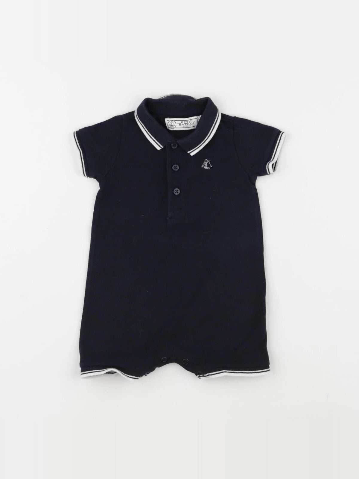 Petit Bateau - combinaison bleu - 6 mois