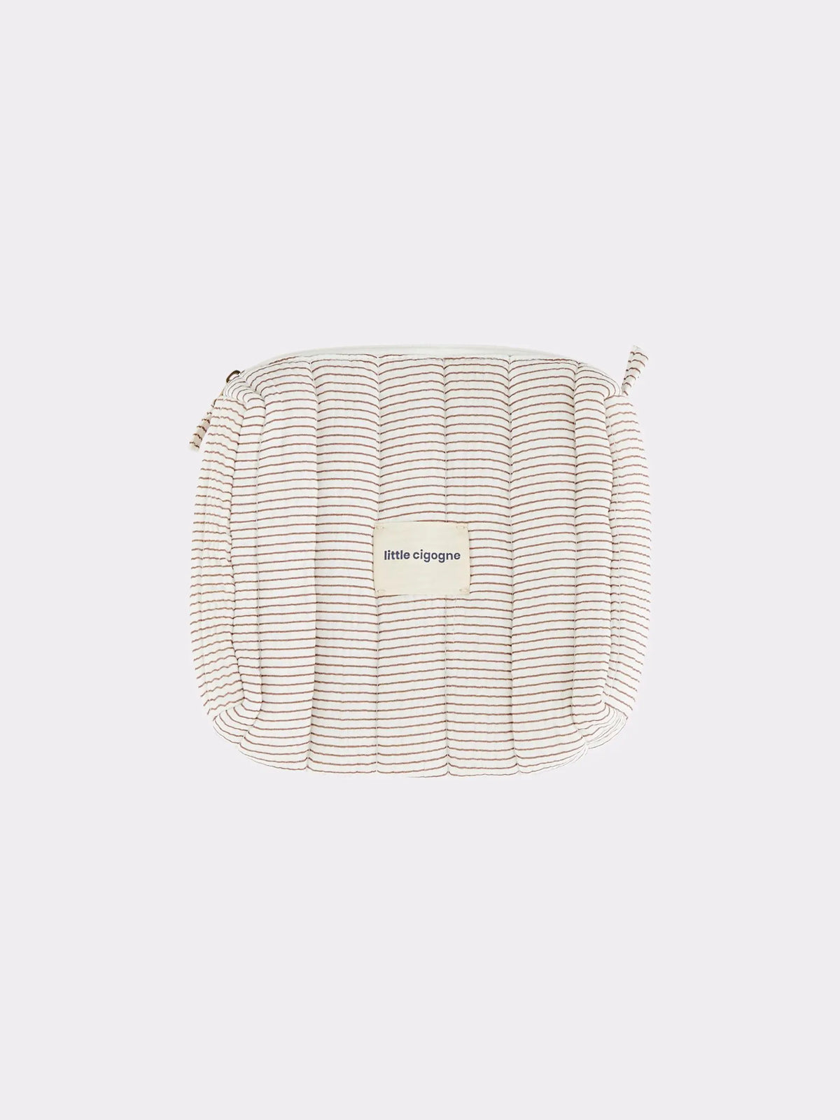 Little Cigogne - Trousse à rayures en gaze de coton