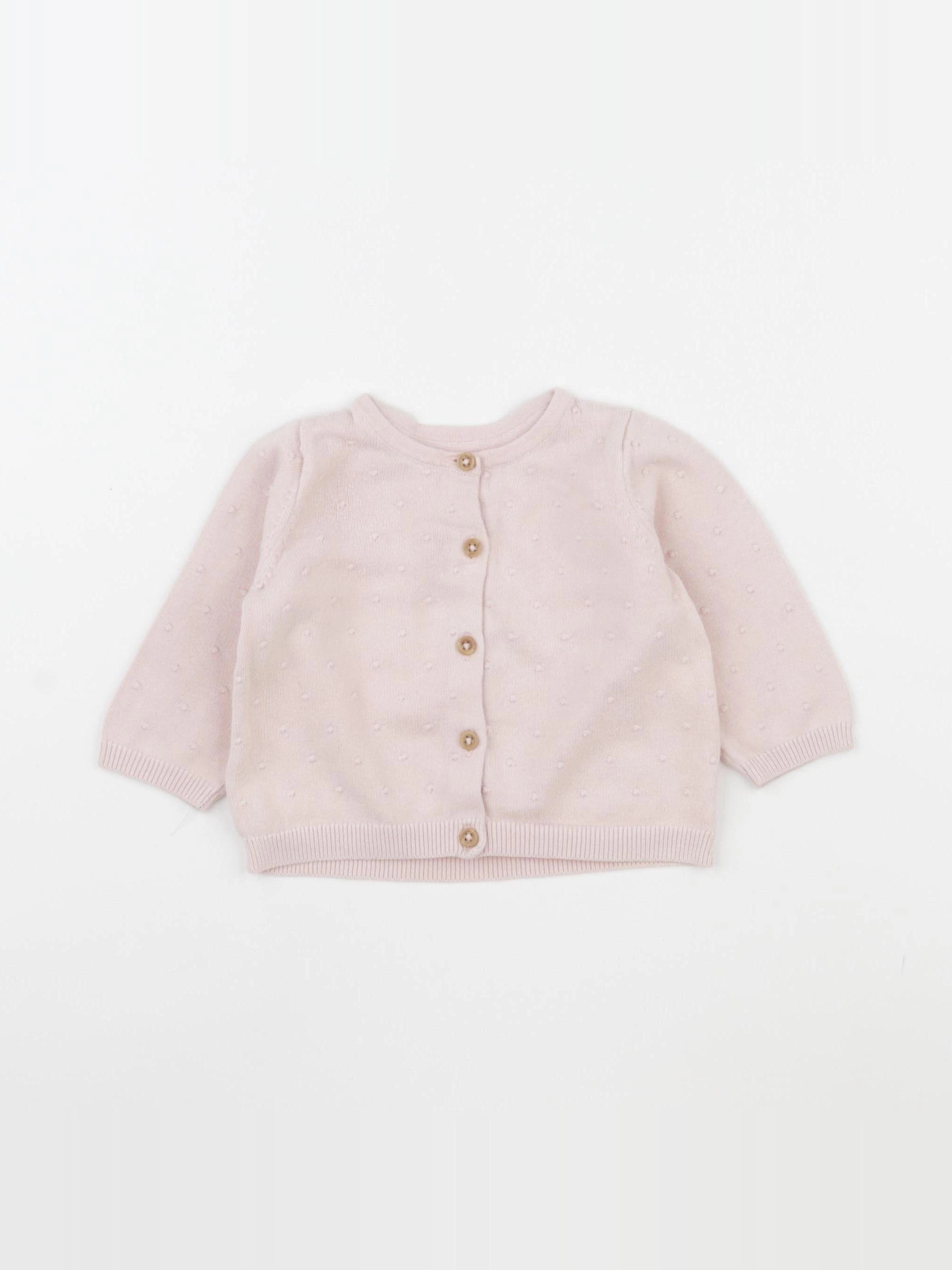 H&M - gilet rose - 3/6 mois