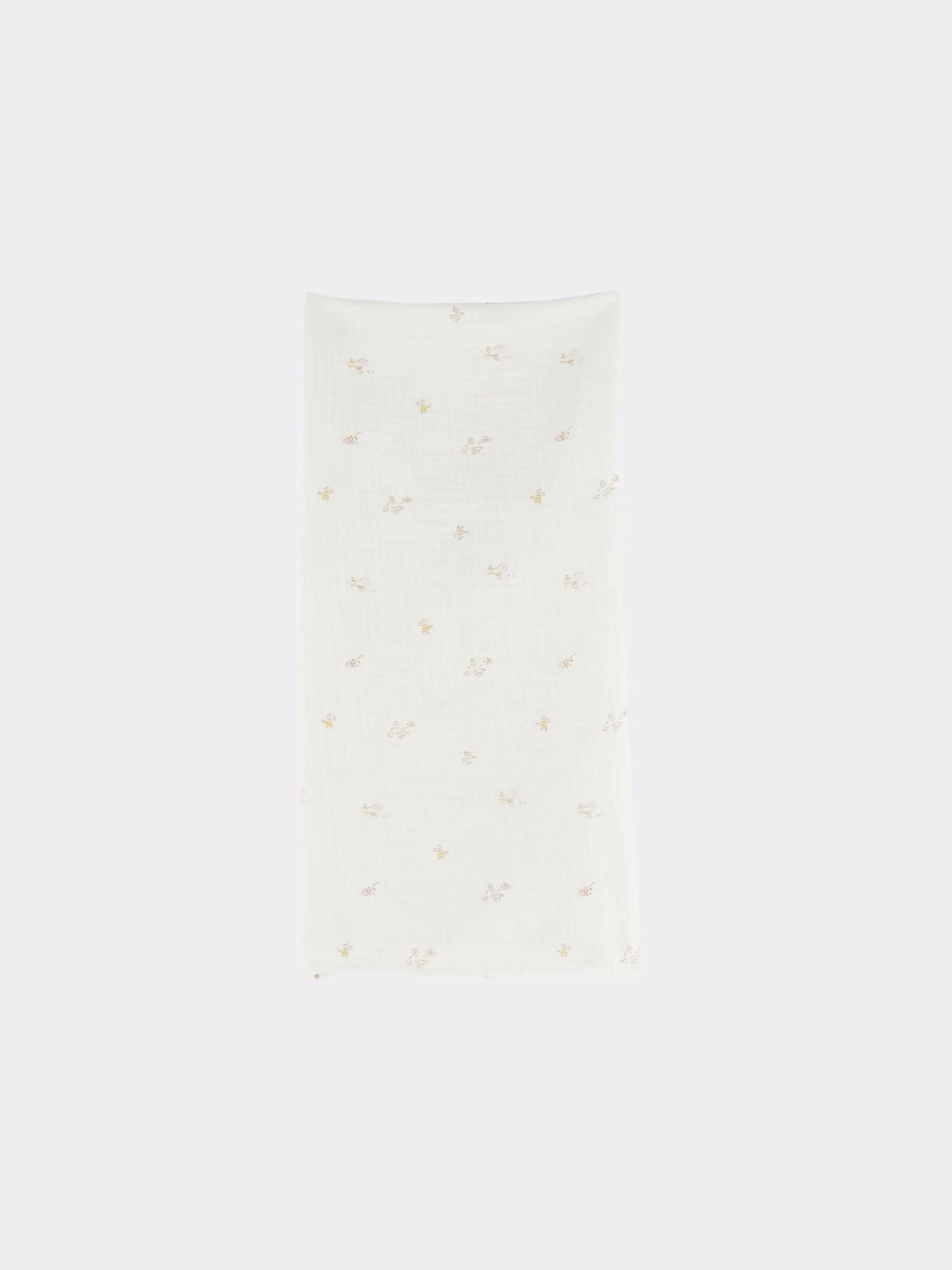 Little Cigogne - Lange fleuri en coton organique écru