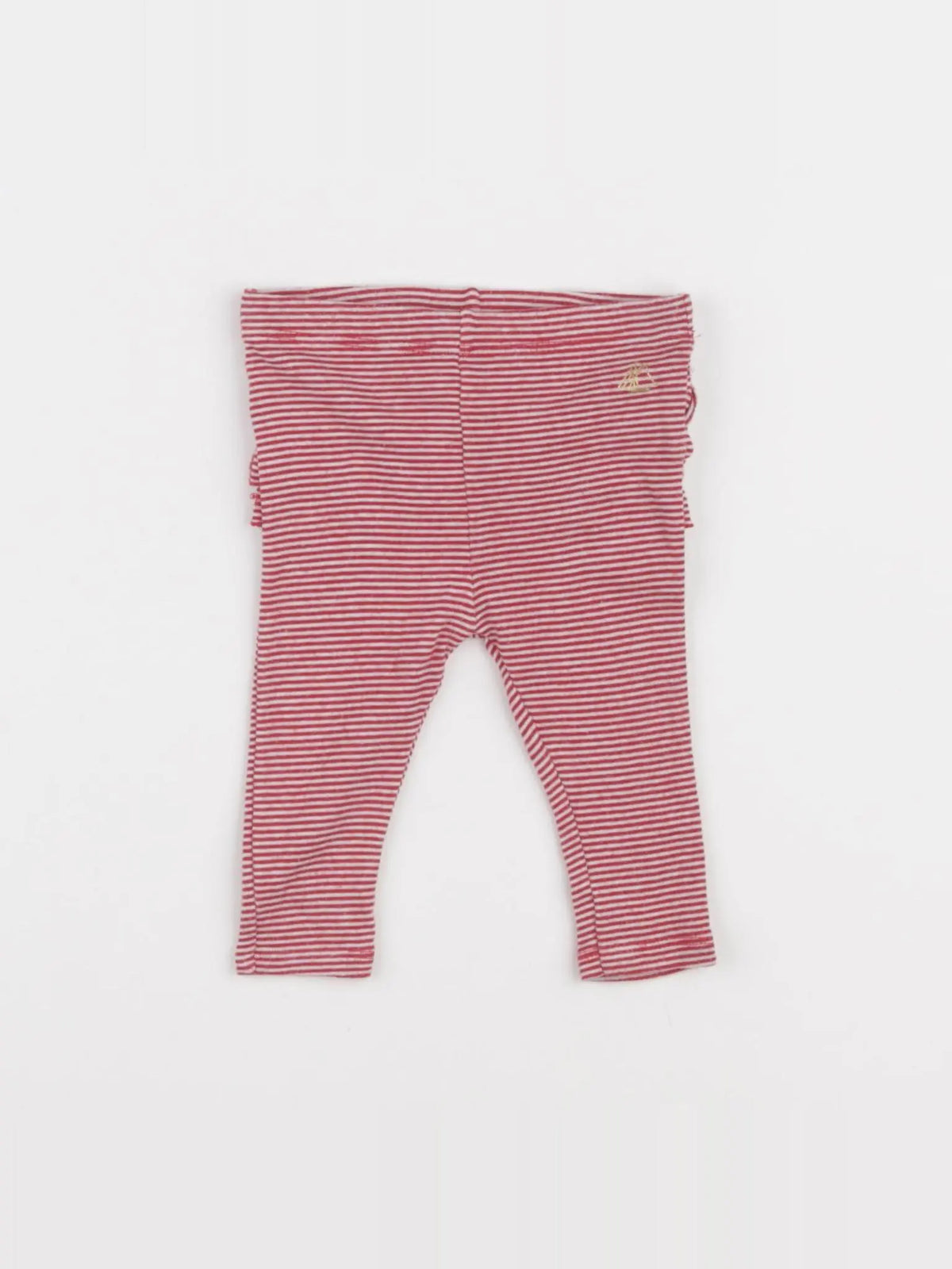 Petit Bateau - legging volants au dos rouge - 3 mois