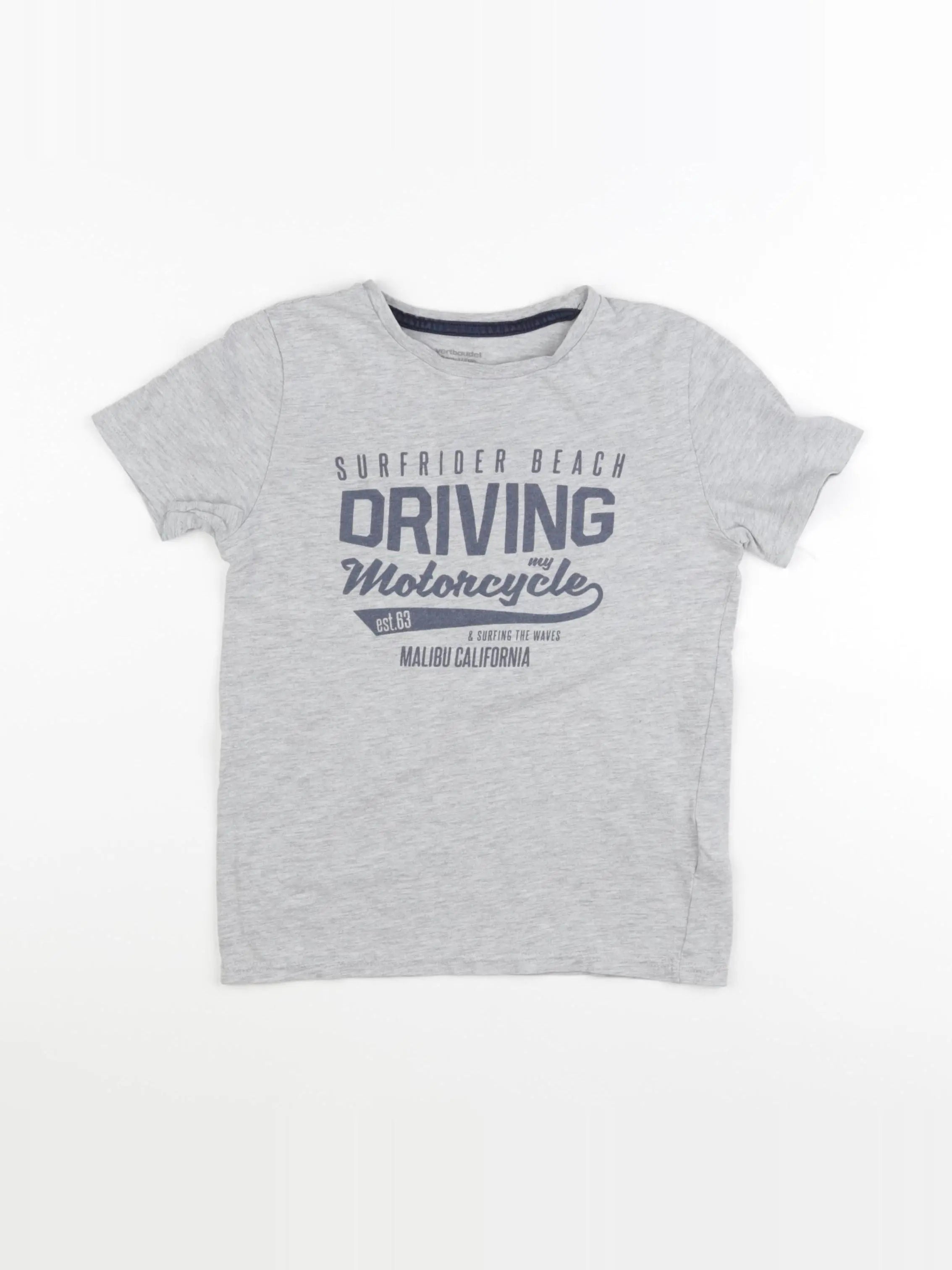 Vertbaudet - tee-shirt gris - 8 ans