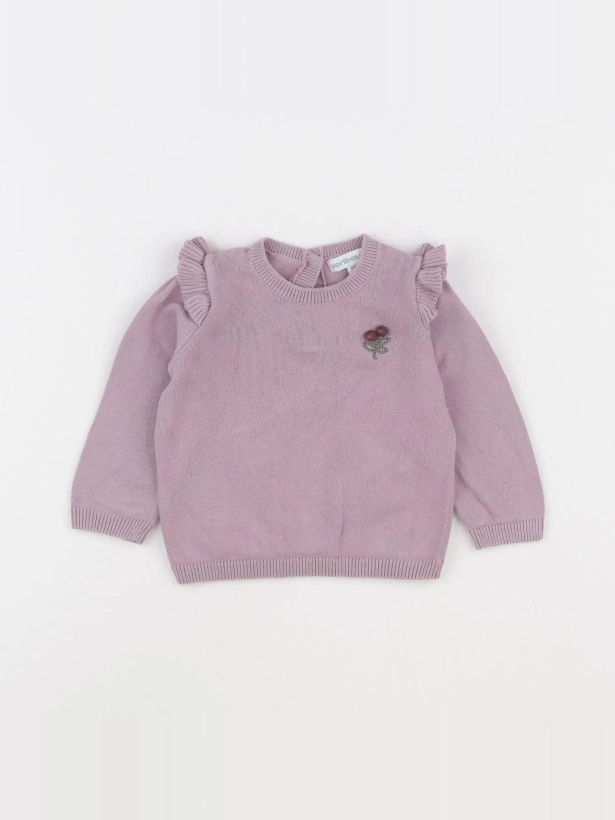 Vertbaudet - pull violet - 3 mois