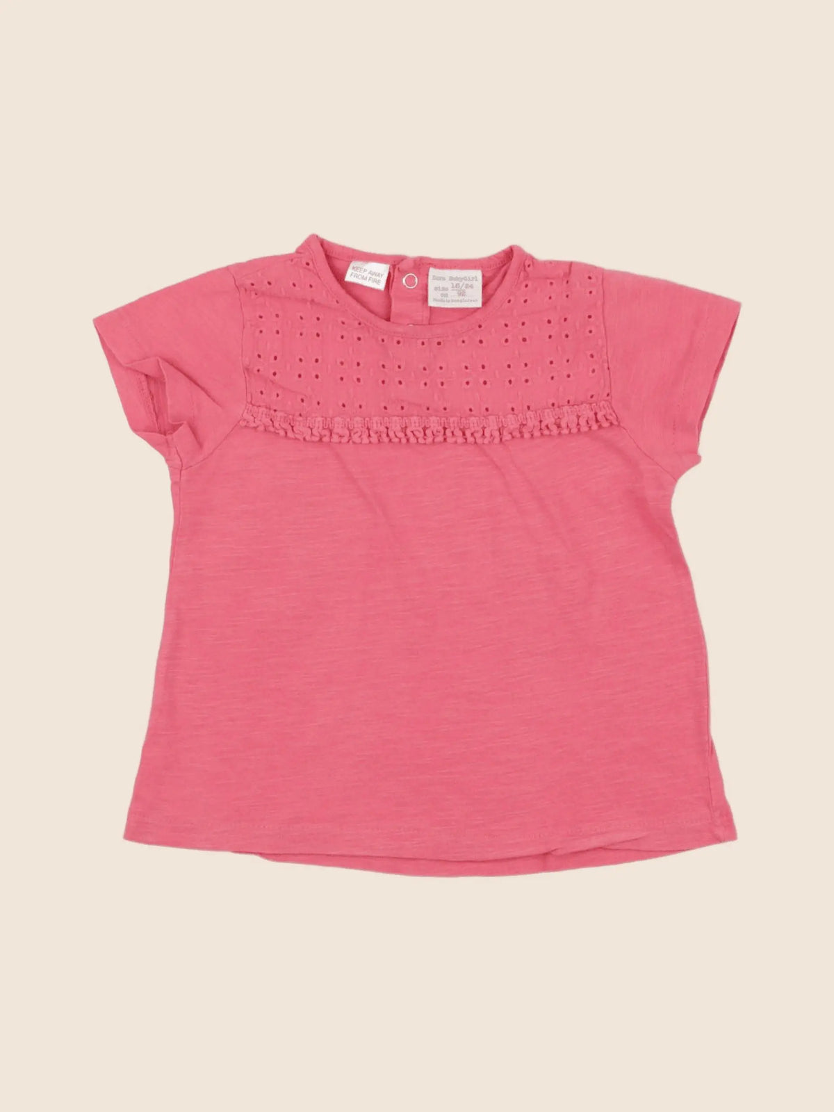 Zara - tee-shirt rose - 18/24 mois