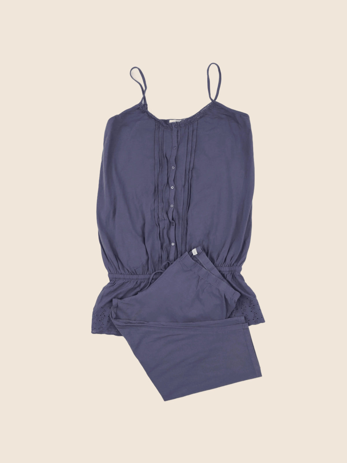 Vertbaudet - pyjama grossesse coton bleu - 46 à 48