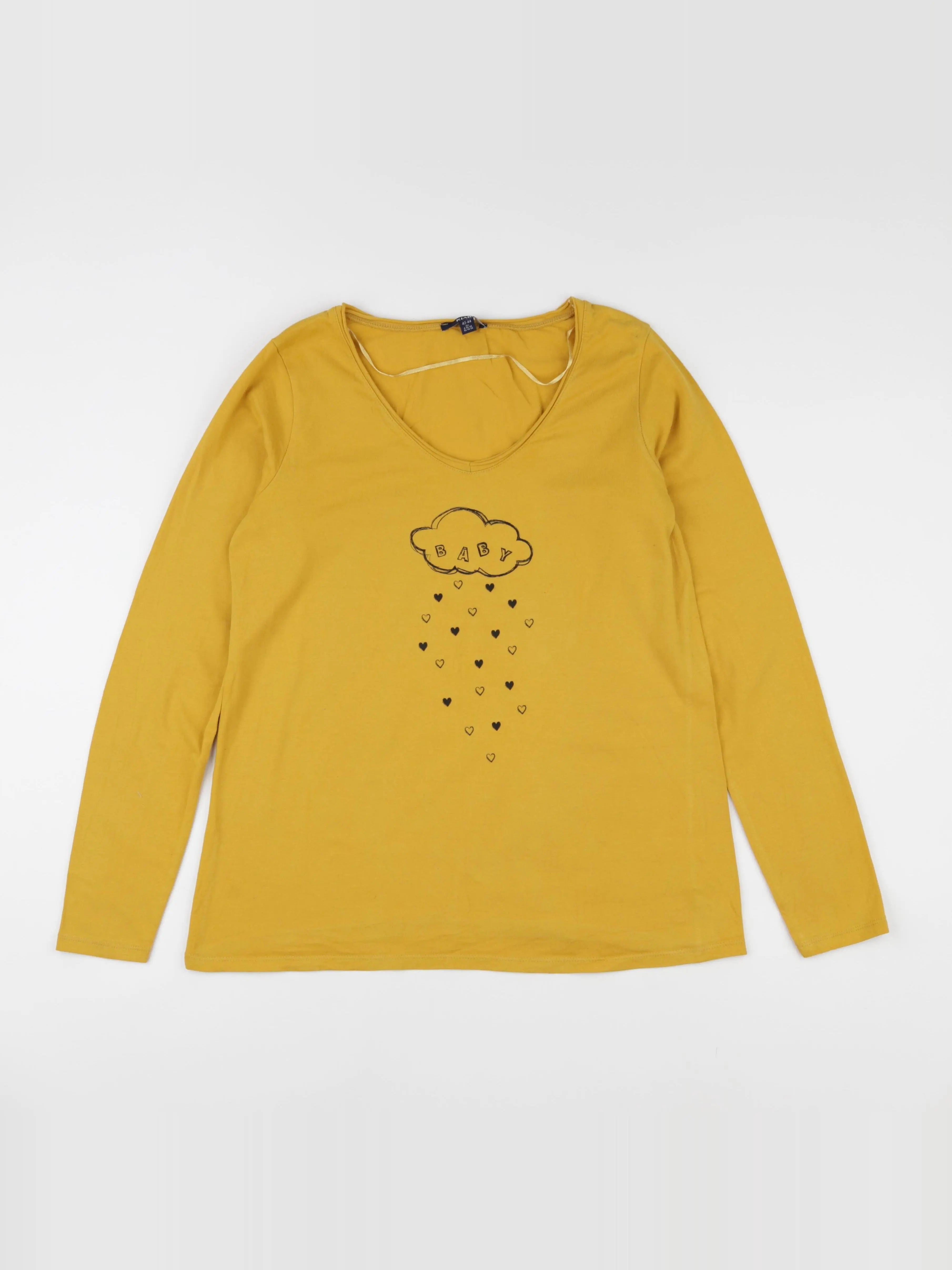 Kiabi - tee-shirt grossesse jaune - 42 à 44