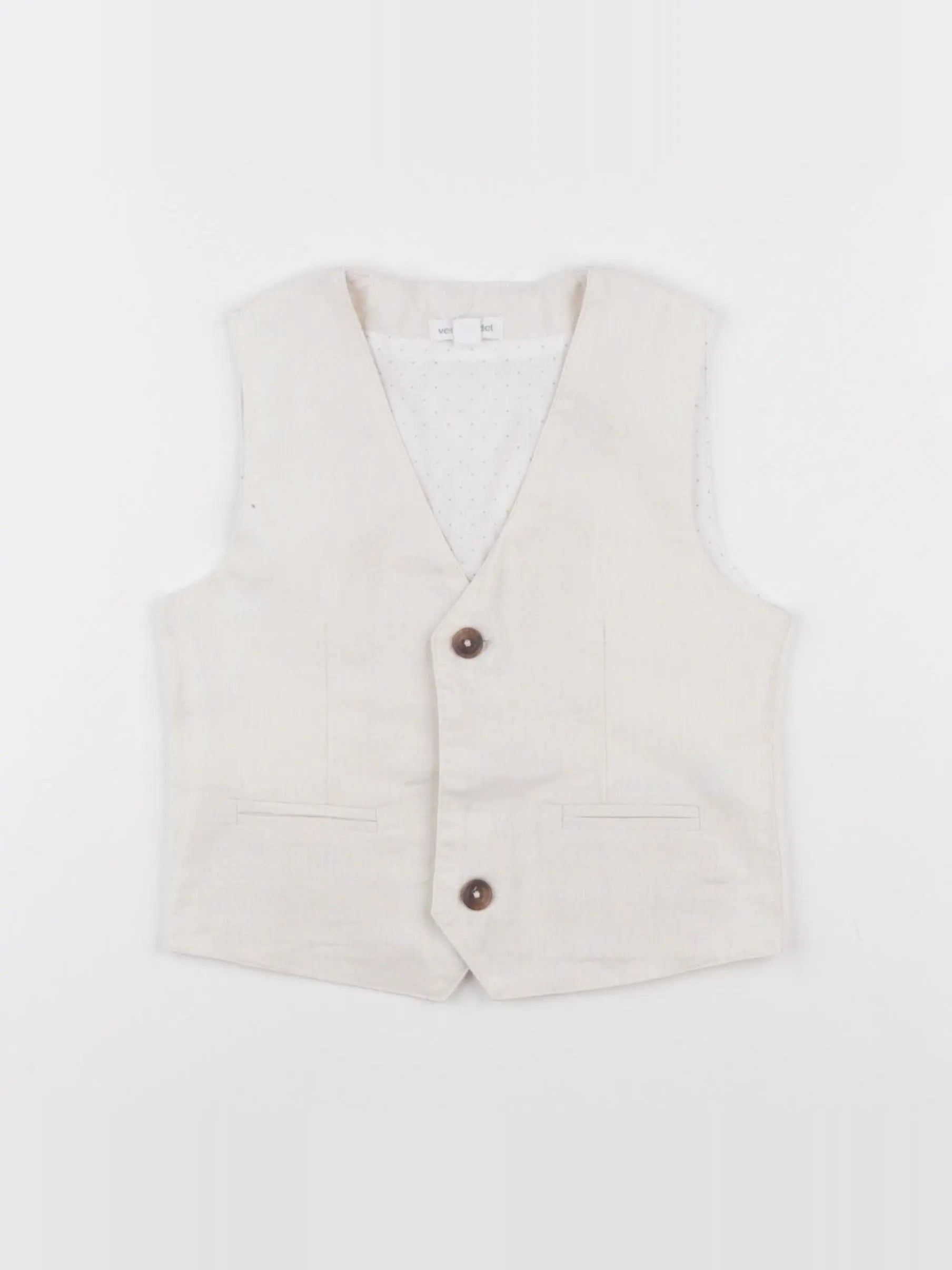 Vertbaudet - gilet beige - 4 ans