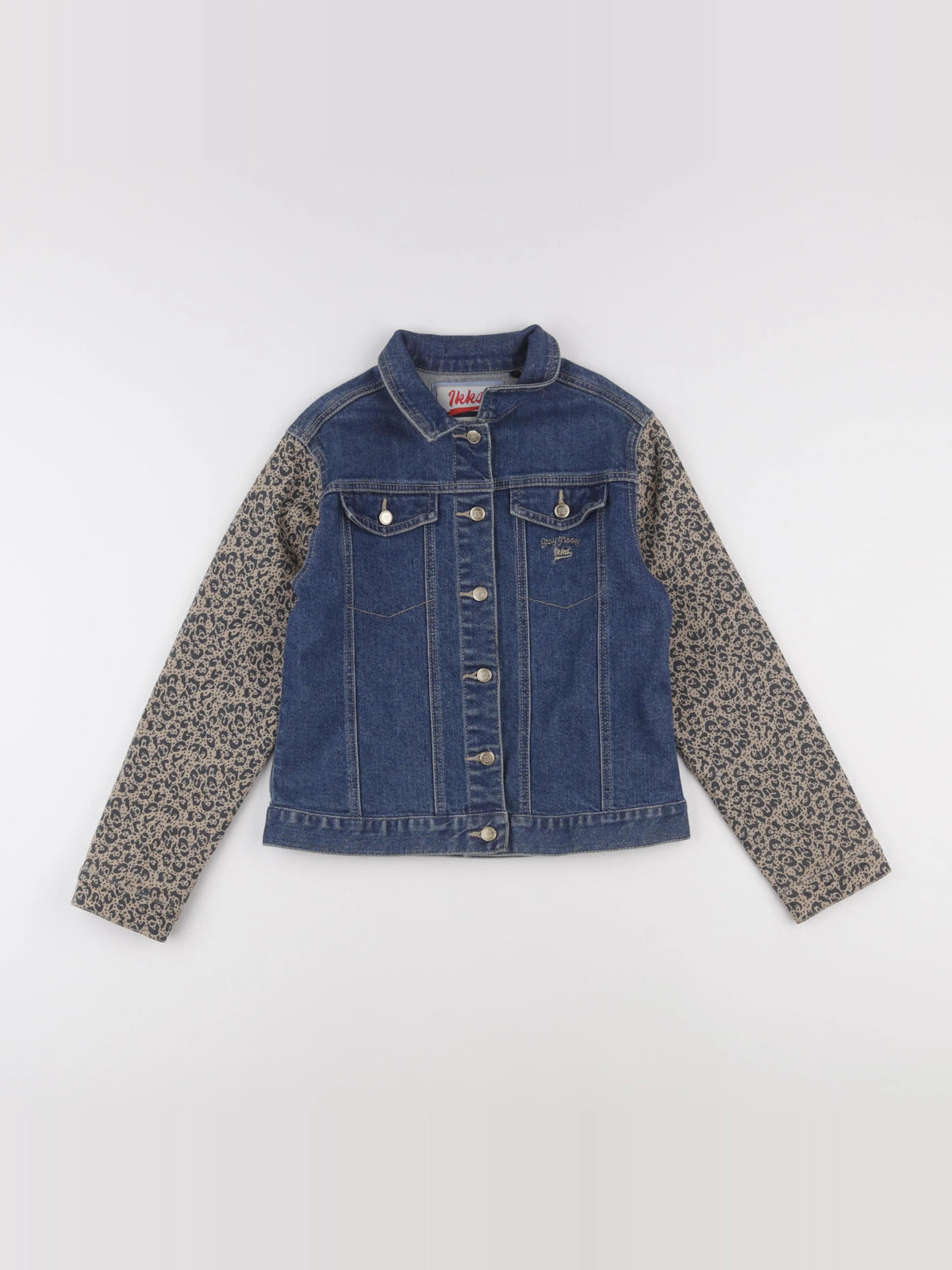 IKKS - veste imprimé au dos marron, bleu - 10 ans