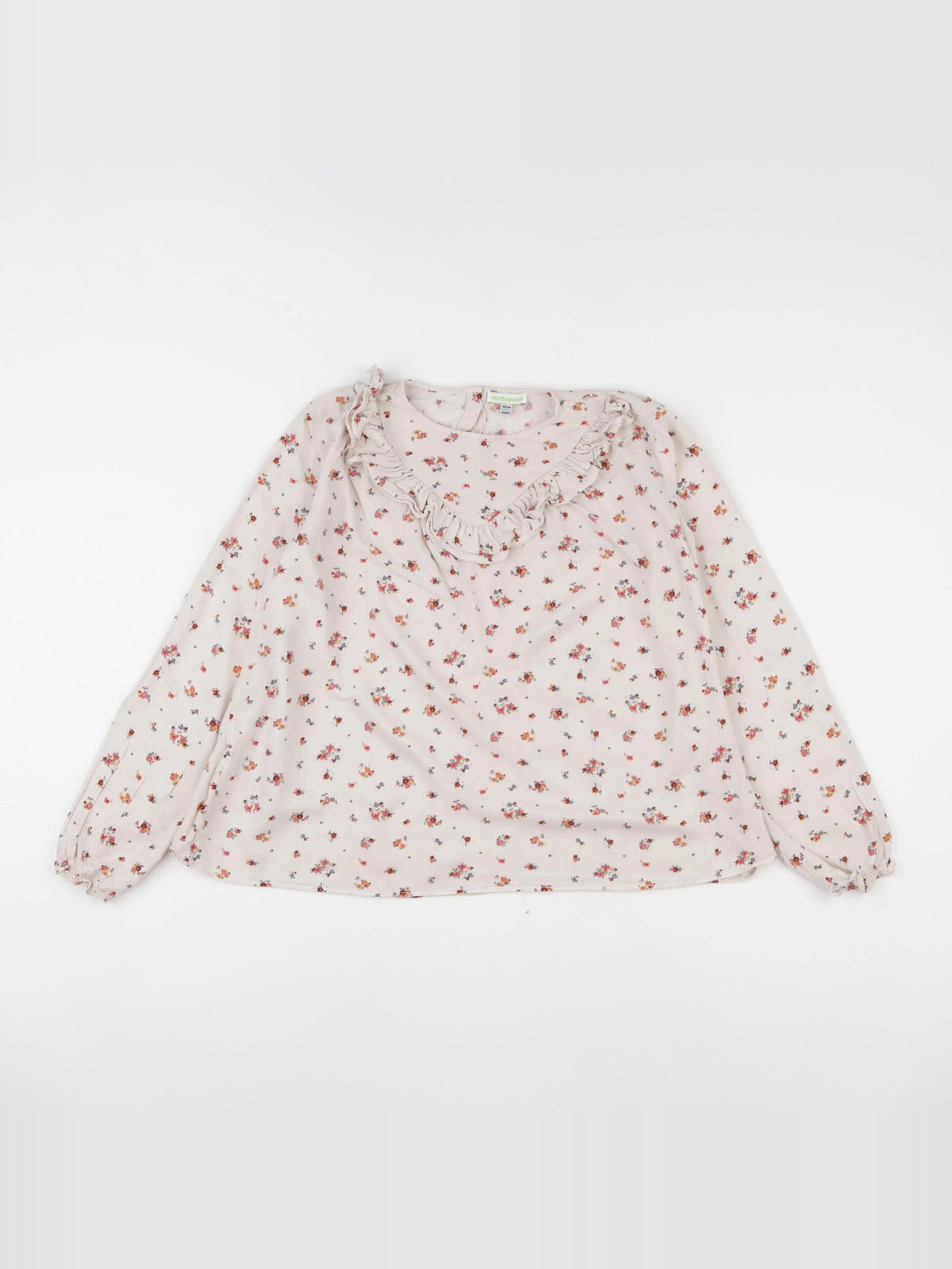 Vertbaudet - blouse rose, beige - 12 ans