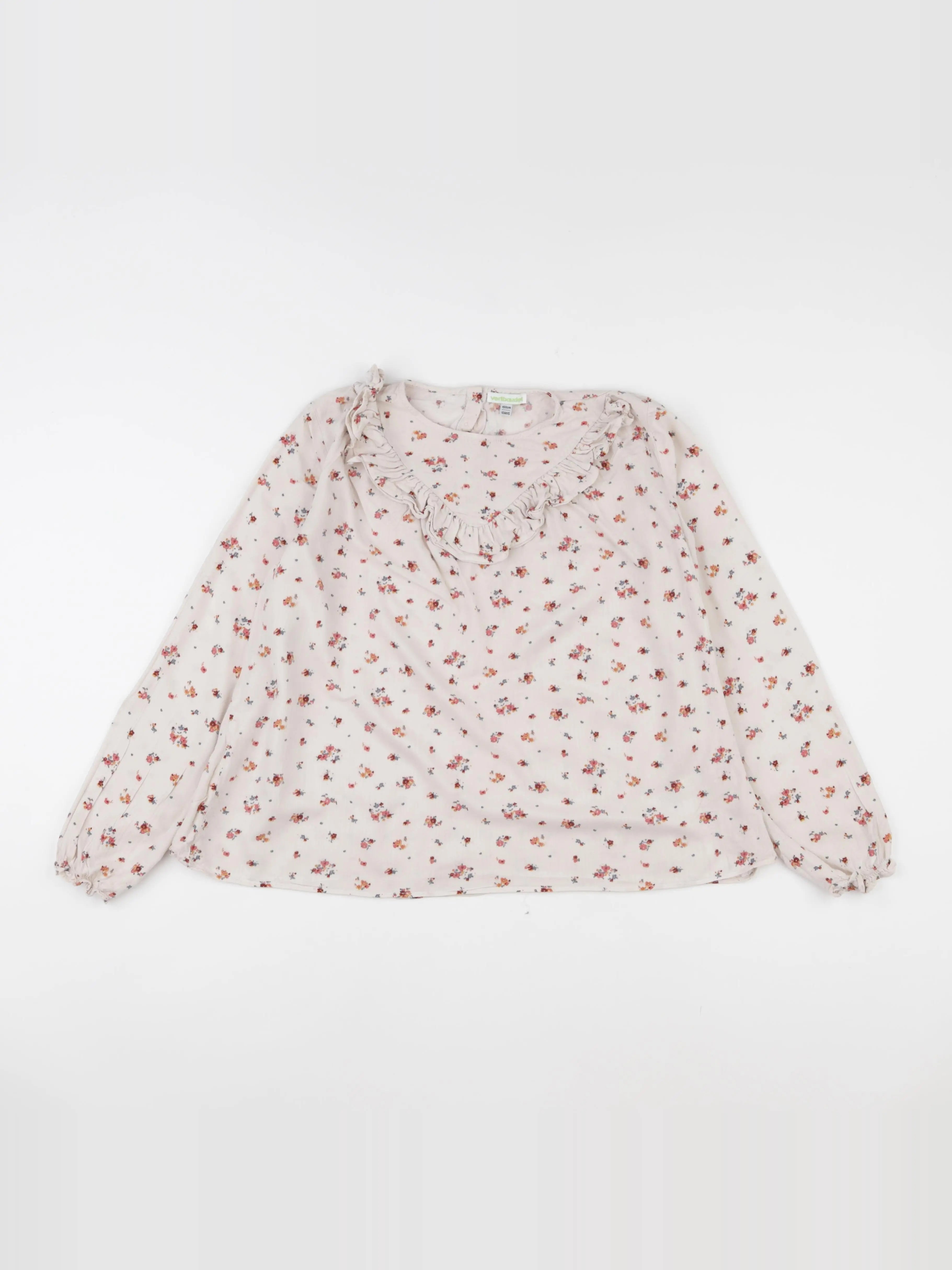Vertbaudet - blouse rose, beige - 12 ans