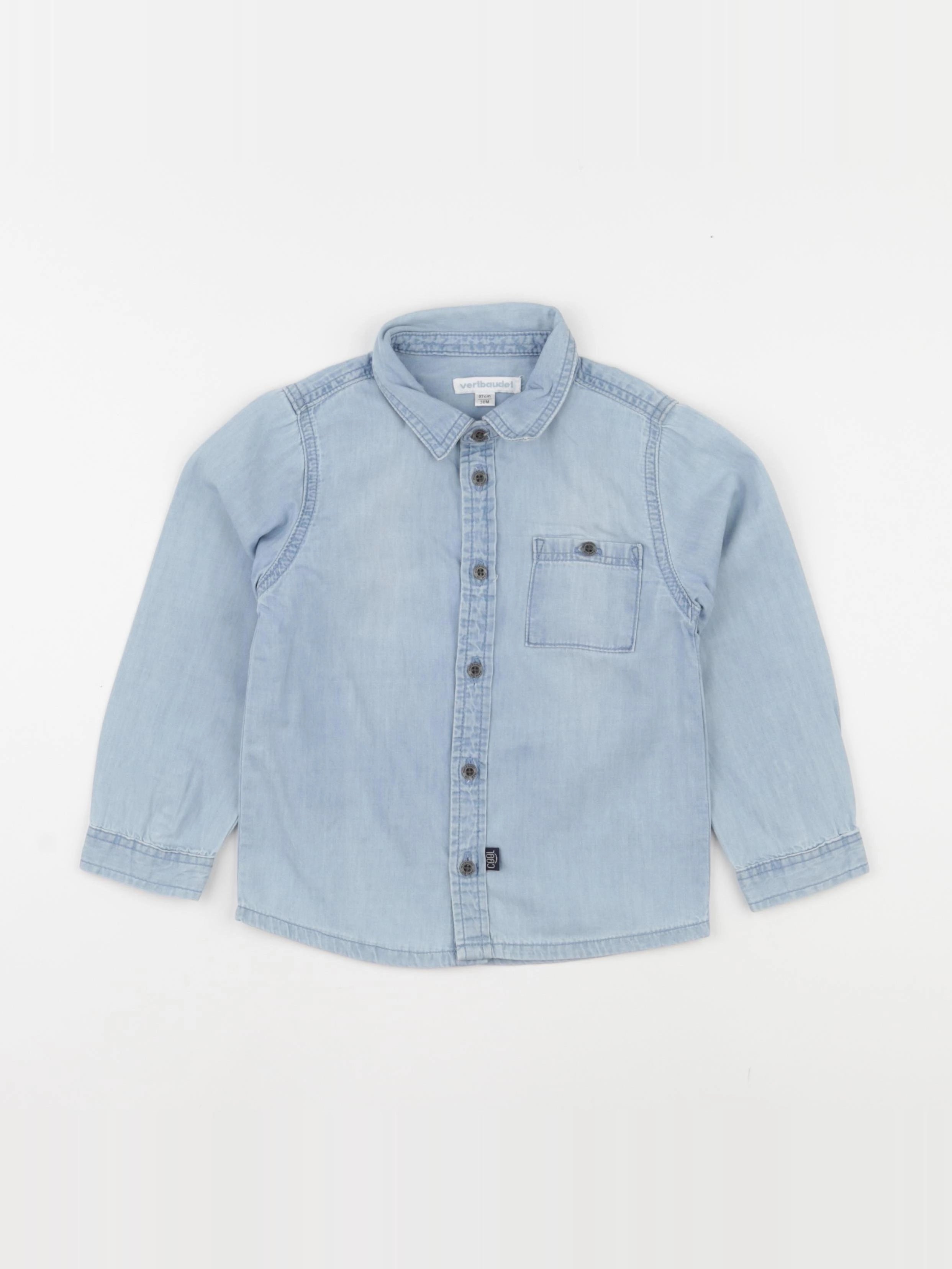 Vertbaudet - chemise bleu - 36 mois