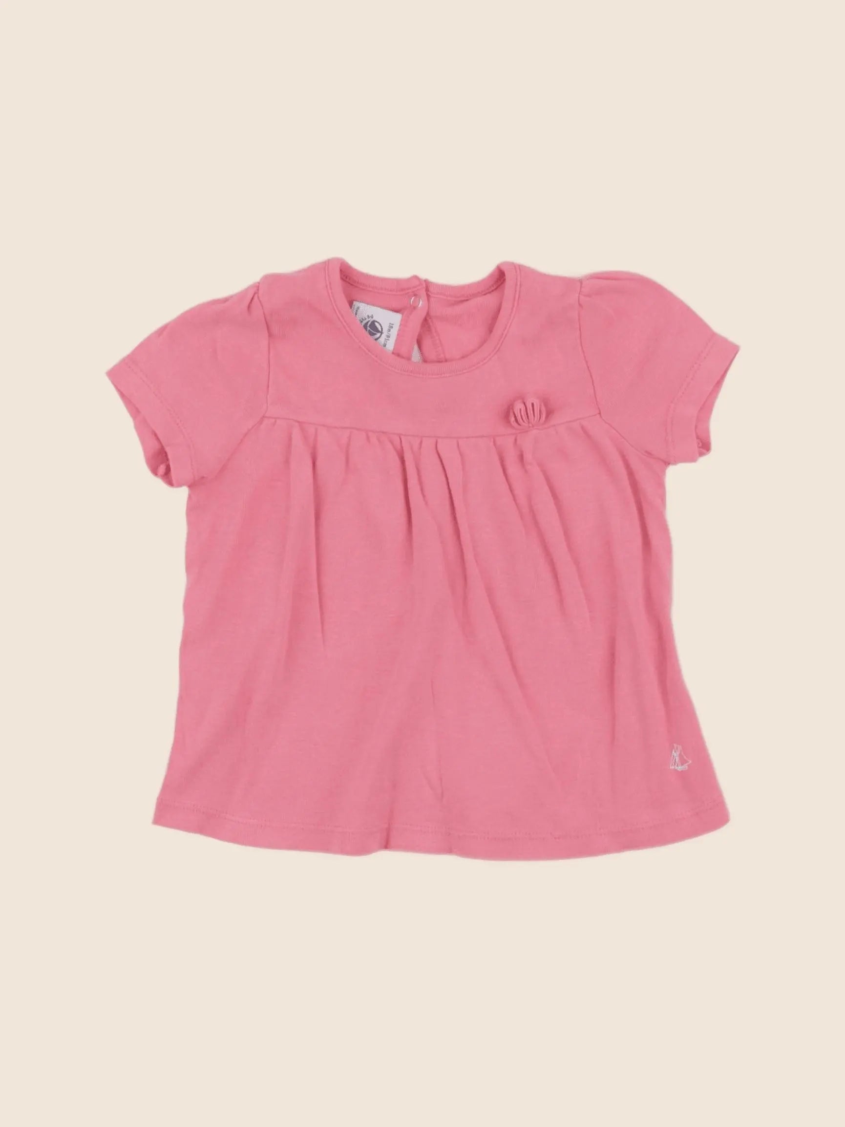 Petit Bateau - tee-shirt rose - 18 mois
