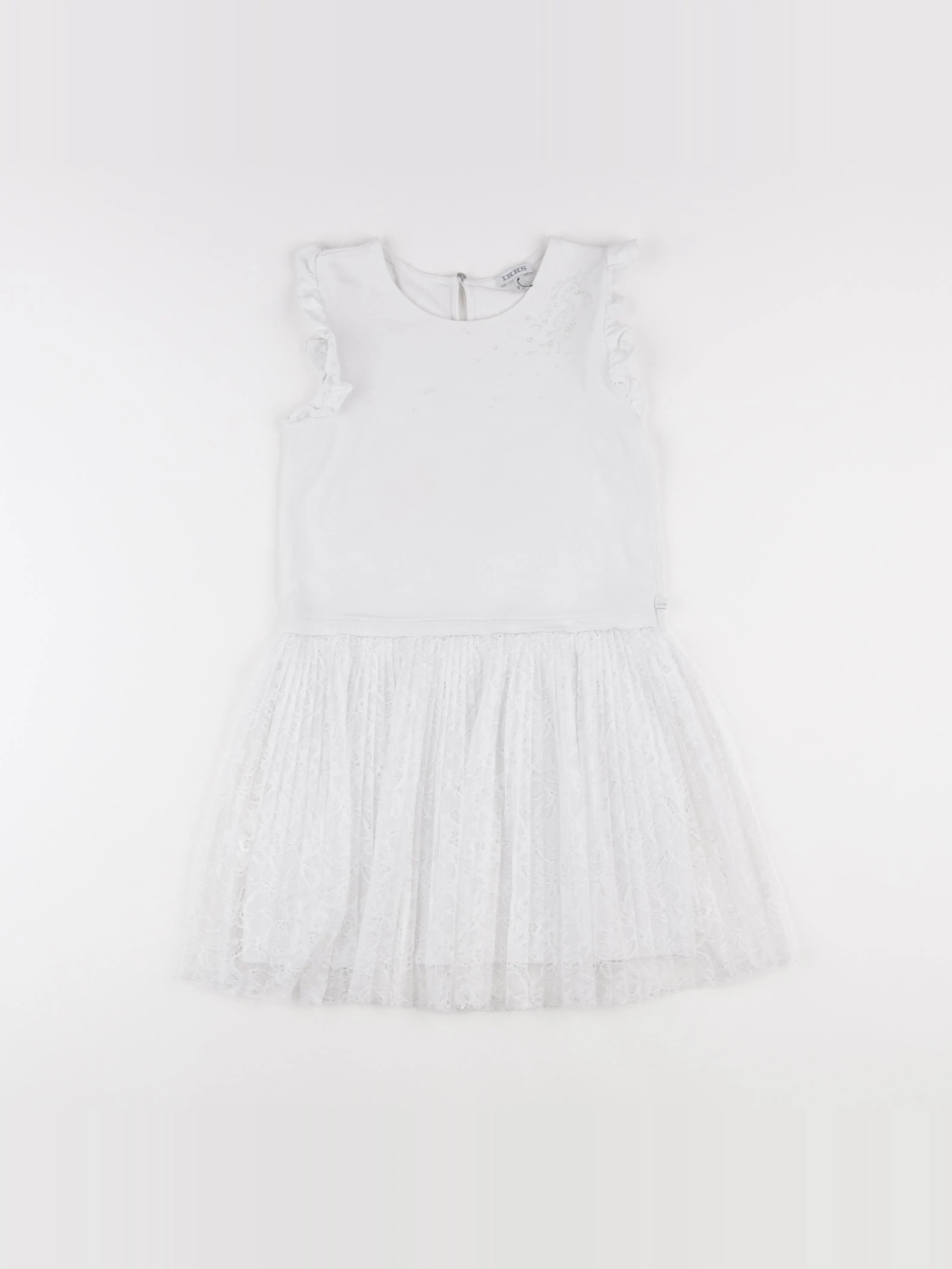 IKKS - robe blanc - 8 ans
