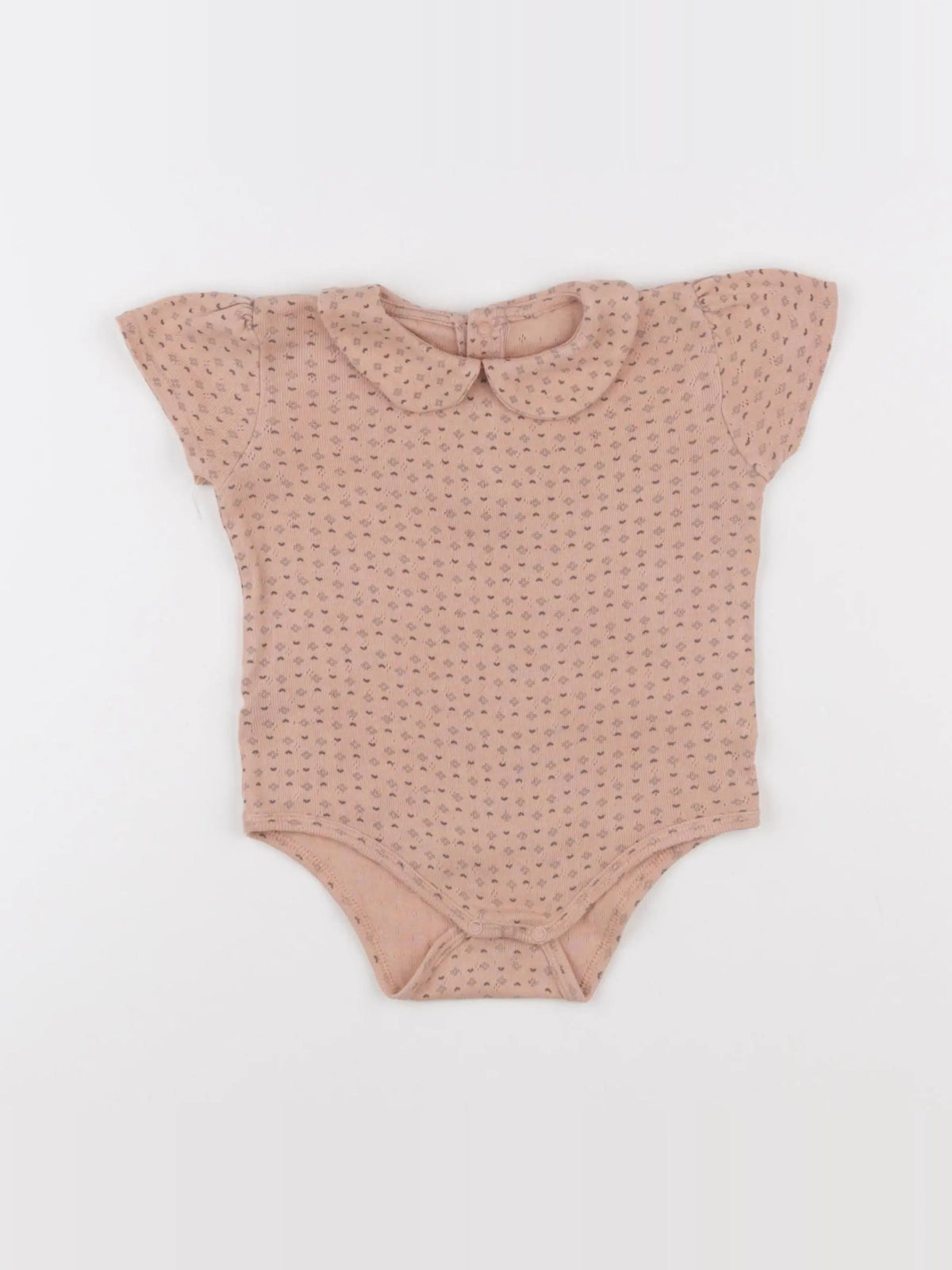 Vertbaudet - body à col rose - 12 mois