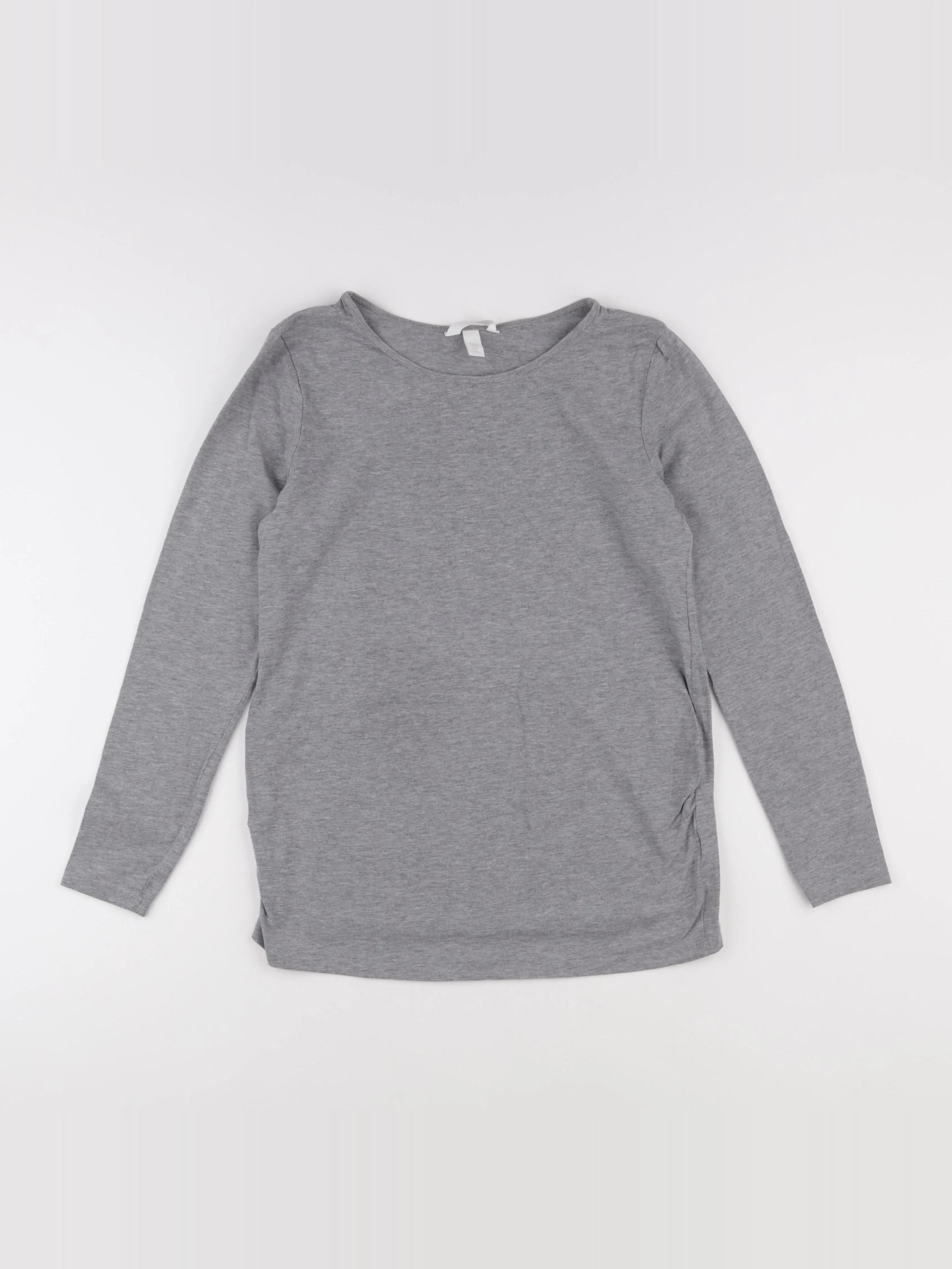 H&M - tee-shirt grossesse gris - m