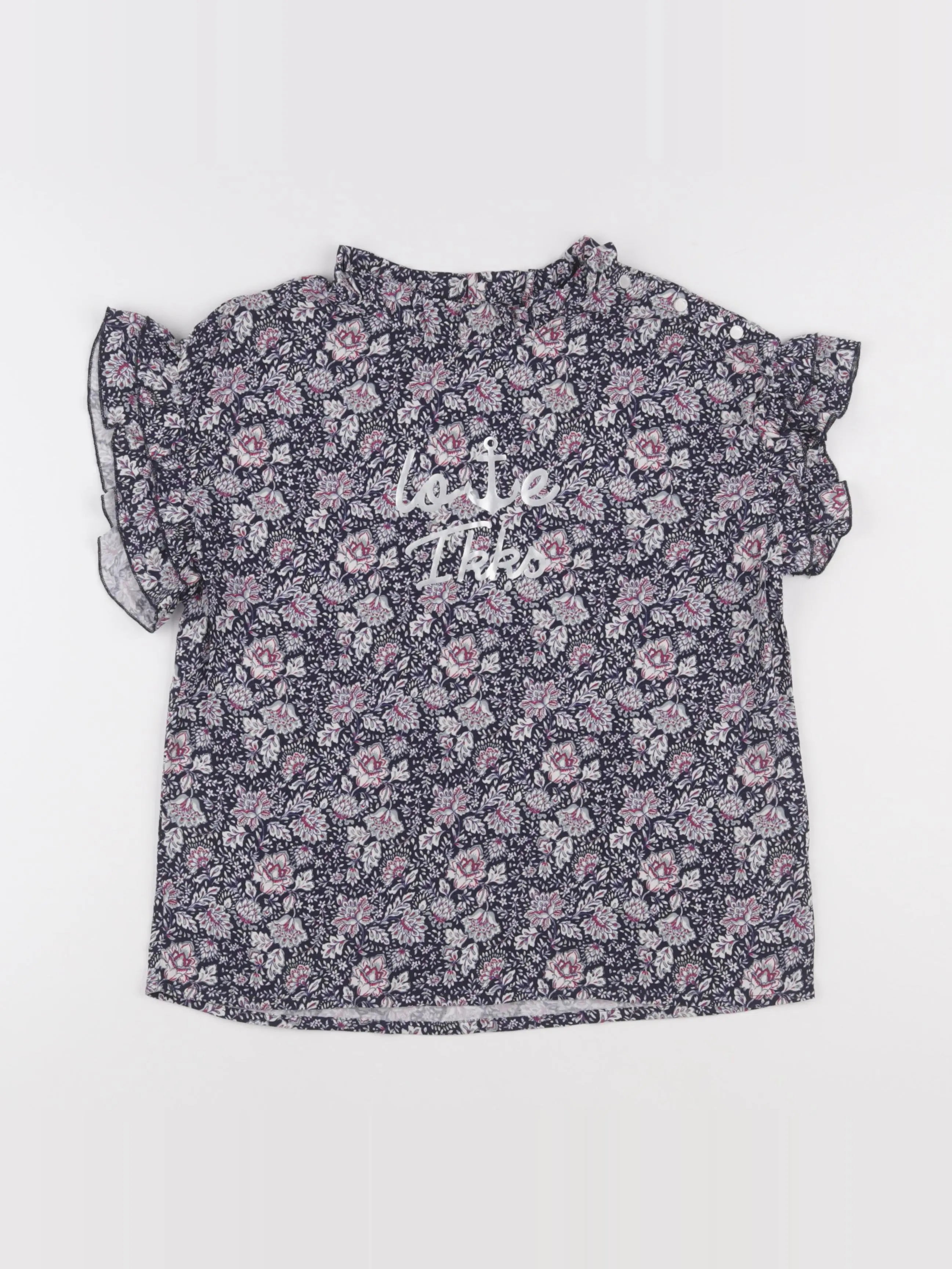 IKKS - blouse bleu, argent - 12 ans