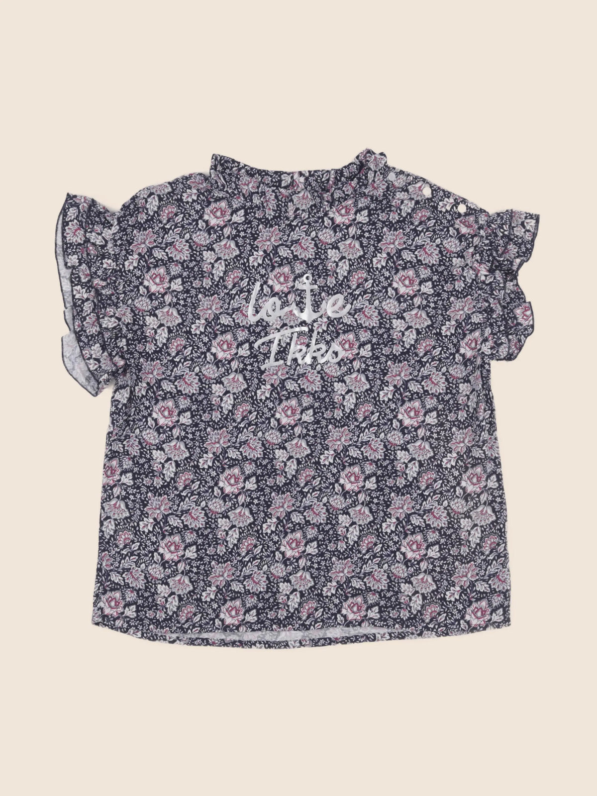 IKKS - blouse bleu, argent - 12 ans