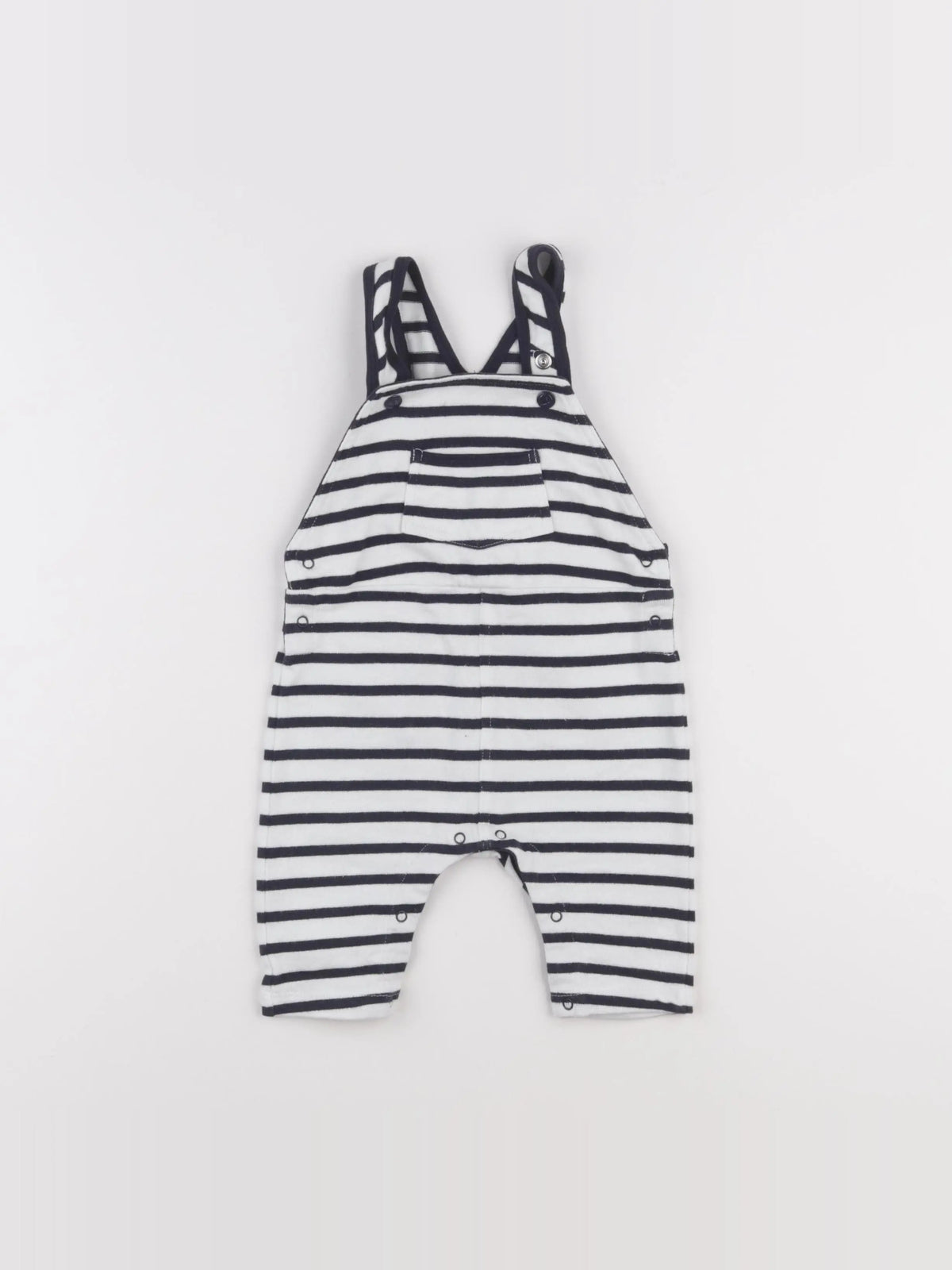 Petit Bateau - salopette blanc, bleu - 6 mois