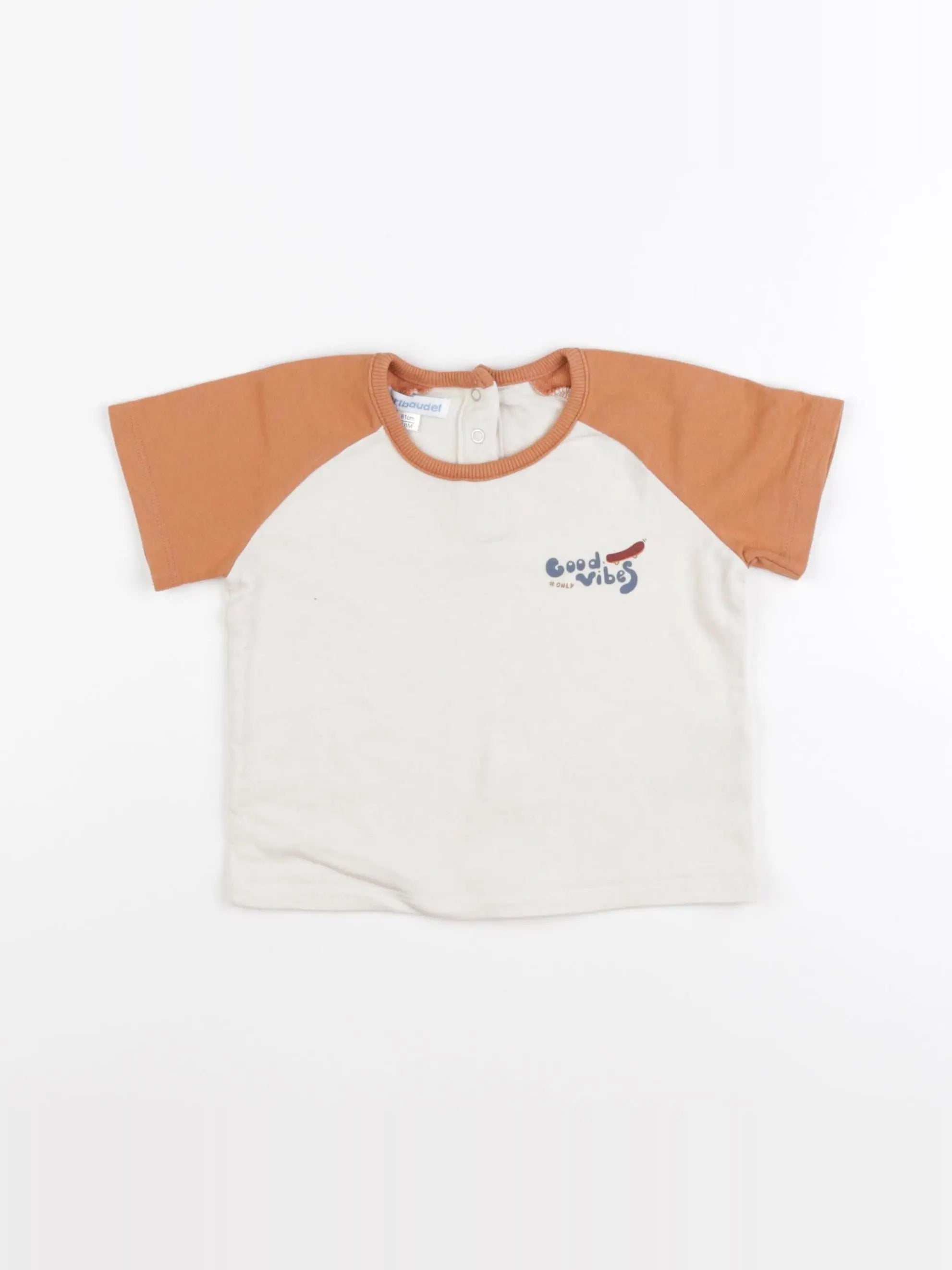 Vertbaudet - tee-shirt beige - 18 mois