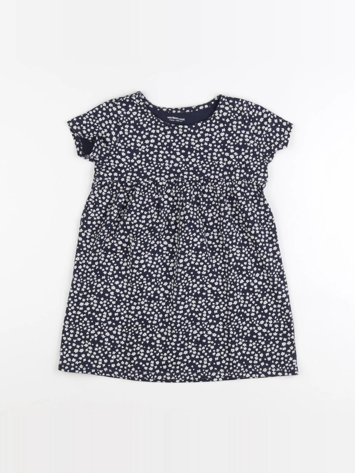 Vertbaudet - robe blanc, bleu - 4 ans