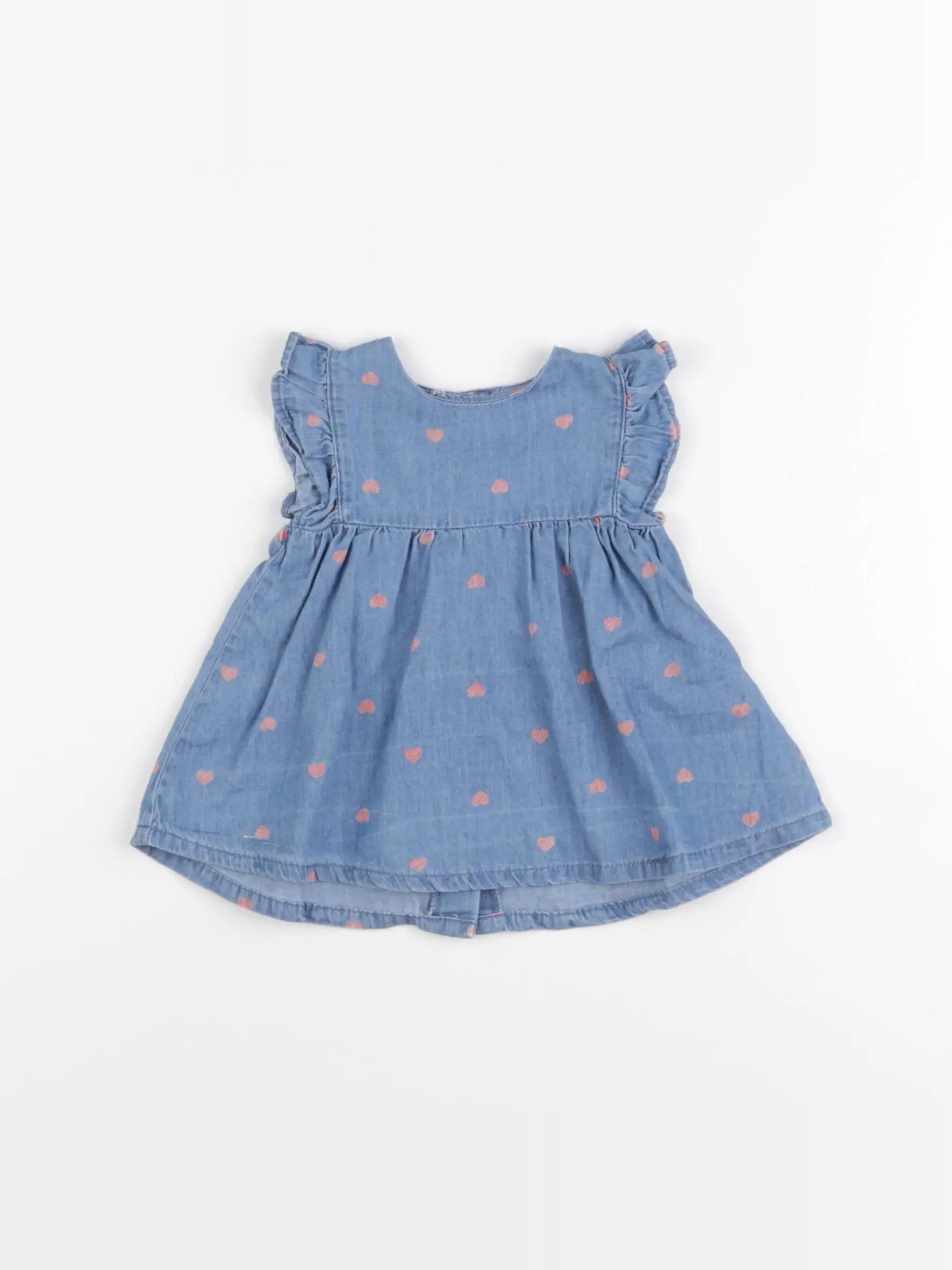 Vertbaudet - robe bleu, rouge - 1 mois