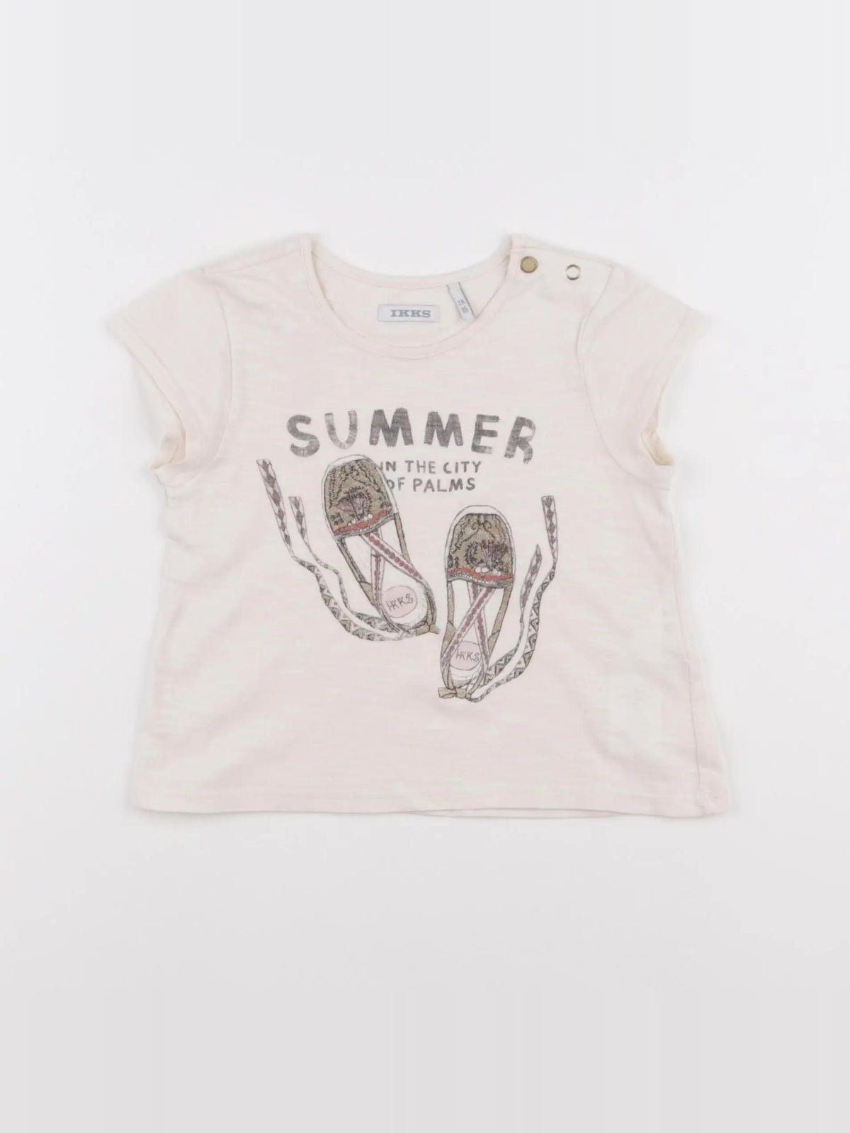 IKKS - tee-shirt beige - 2 ans