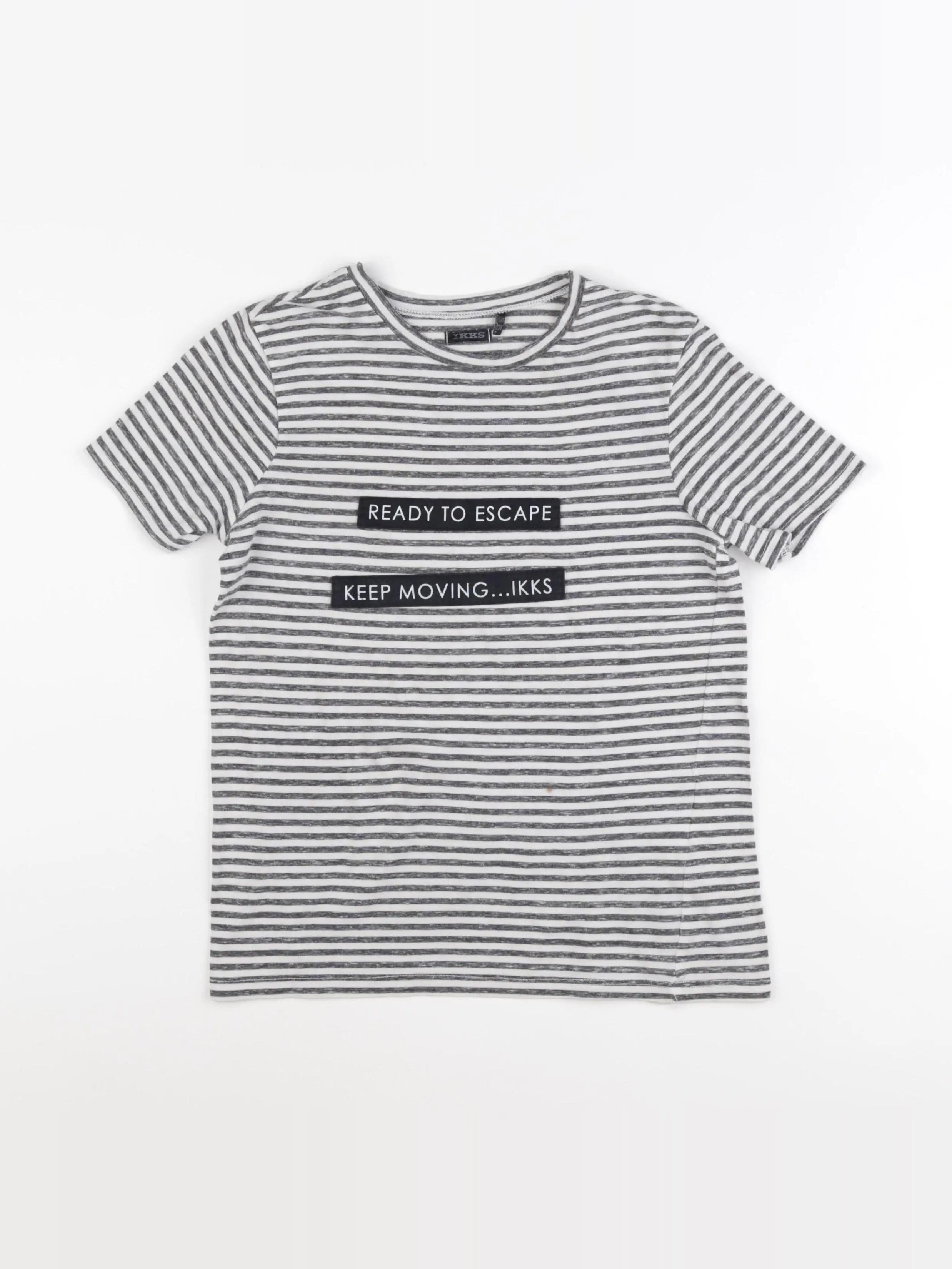 IKKS - tee-shirt gris - 10 ans