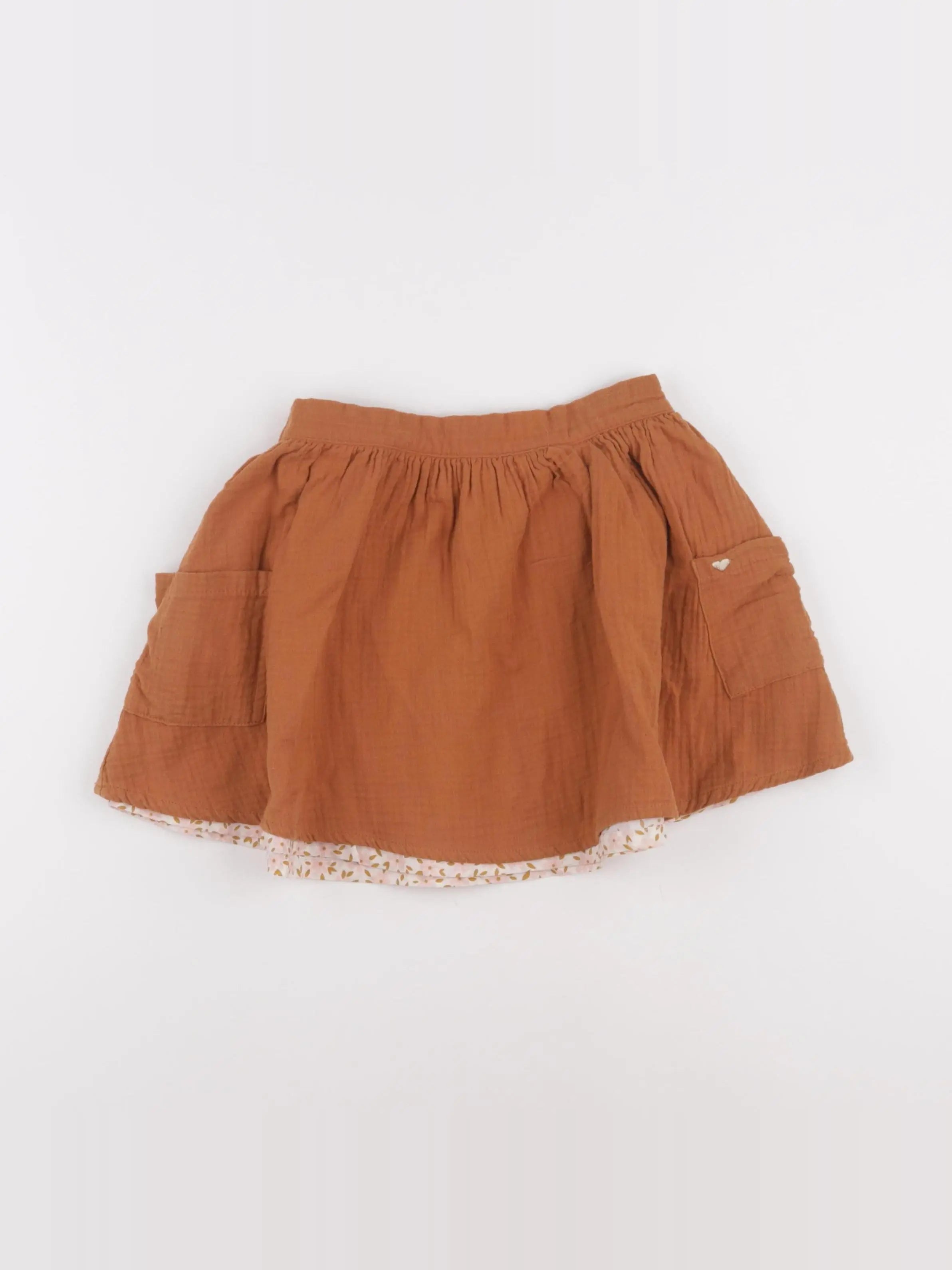 Vertbaudet - jupe marron - 8 ans