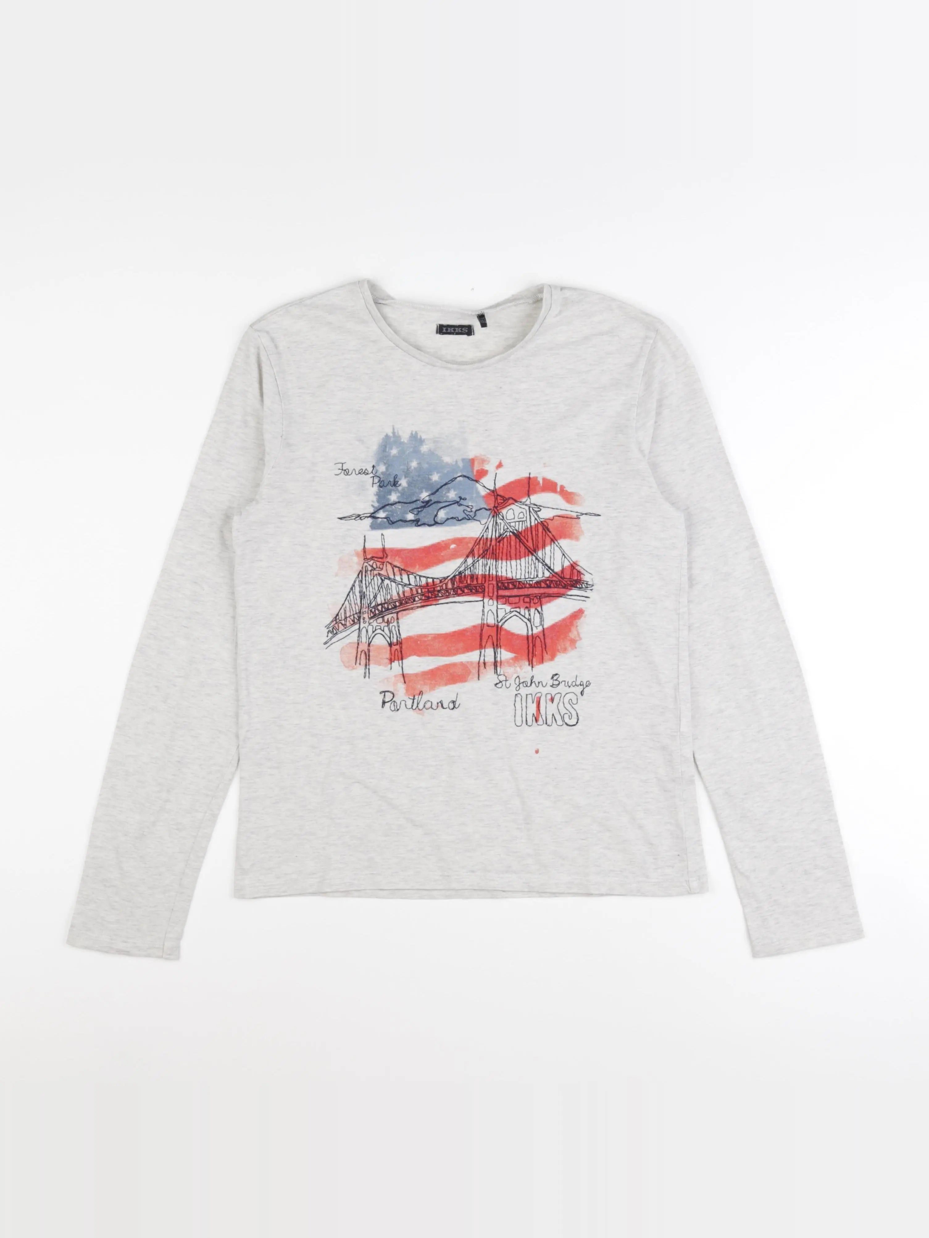IKKS - tee-shirt gris - 12 ans