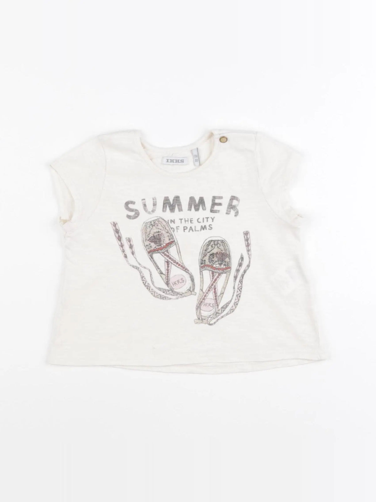 IKKS - tee-shirt beige - 18 mois