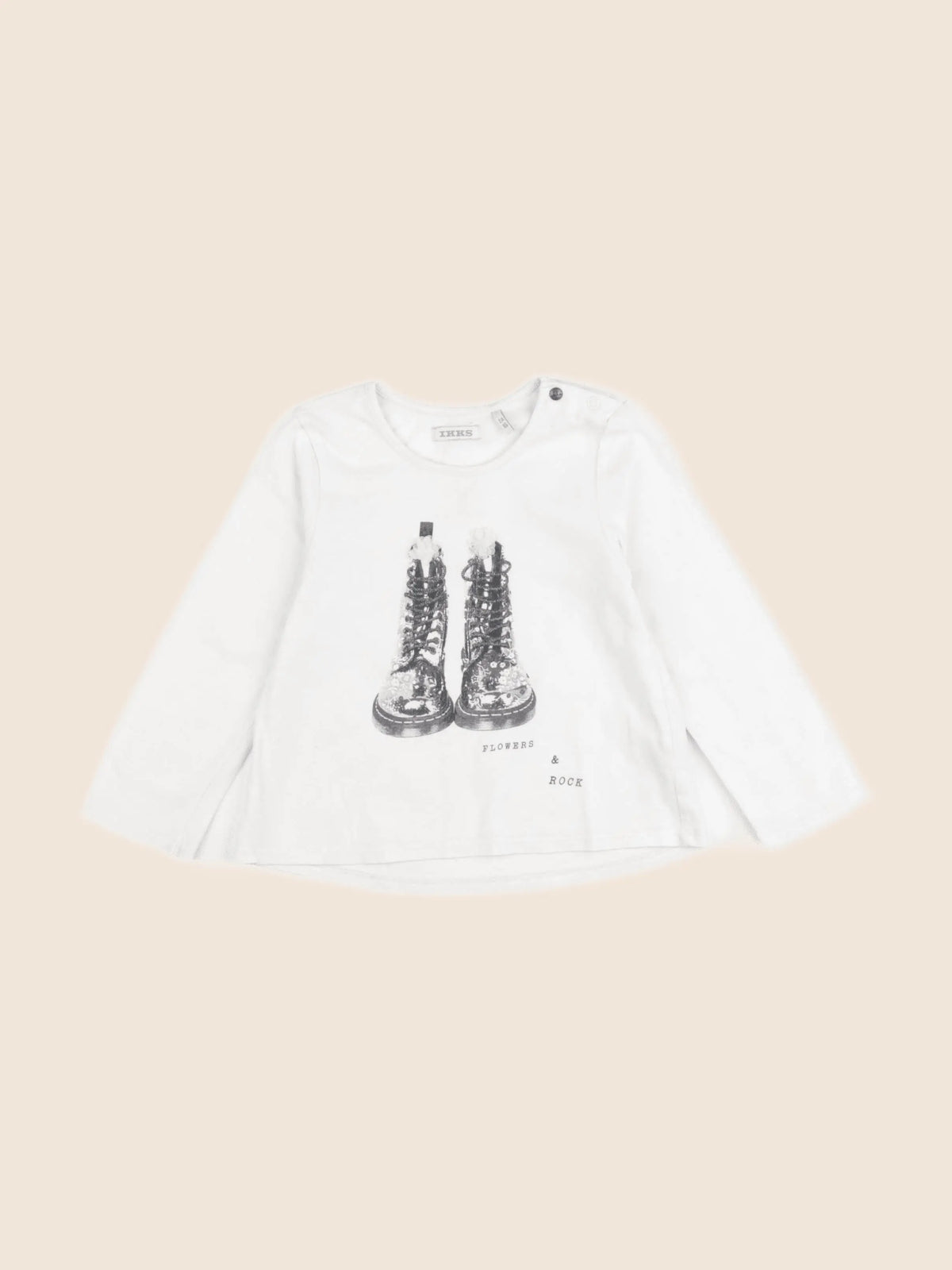 IKKS - tee-shirt beige - 2 ans