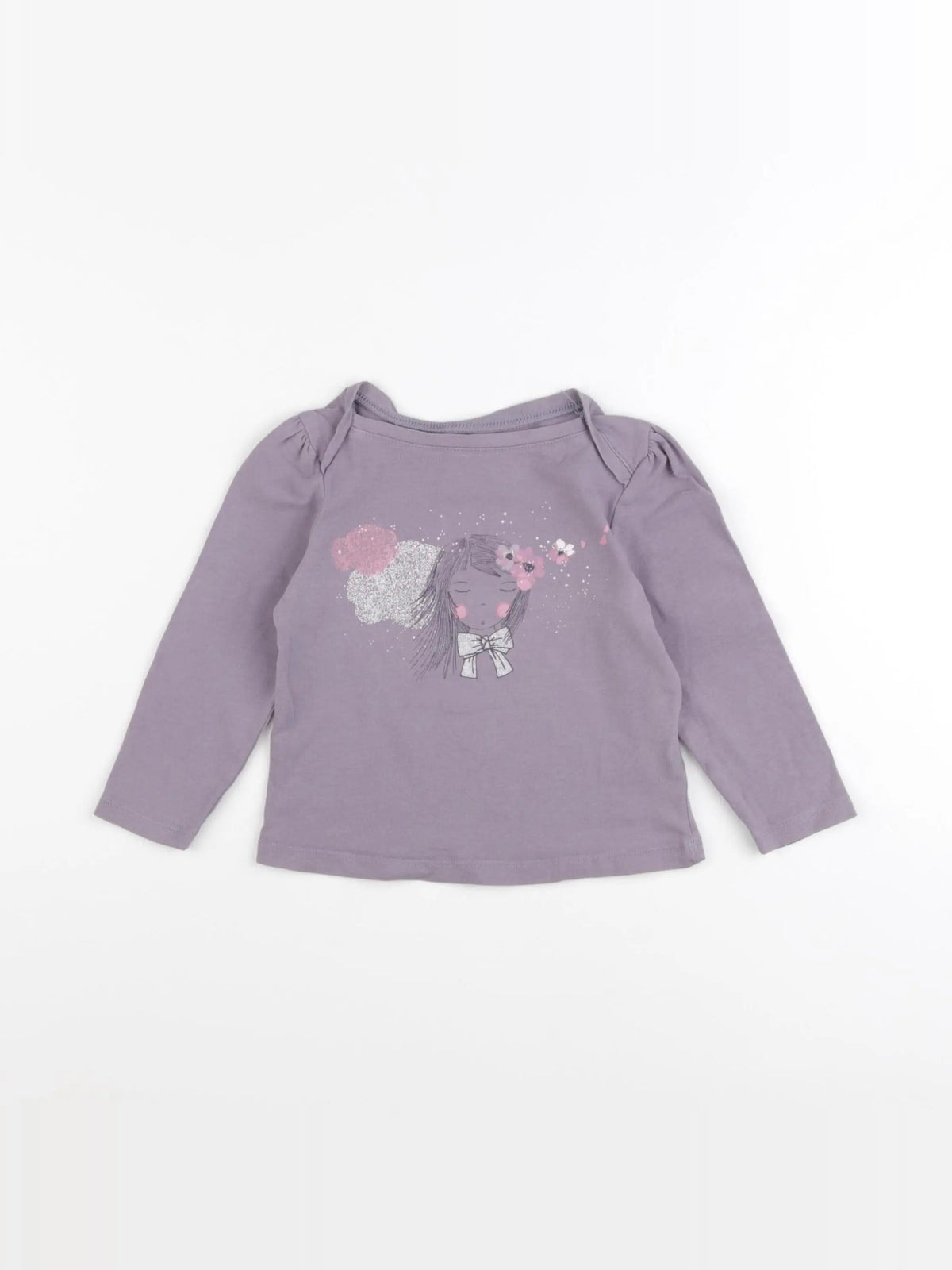 Vertbaudet - tee-shirt violet - 2 ans