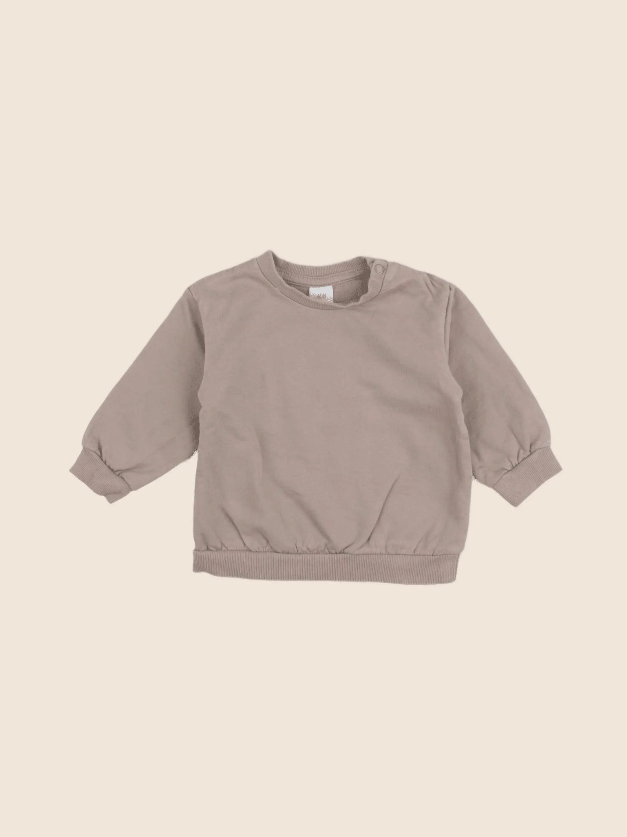 H&M - sweat marron - 6/9 mois