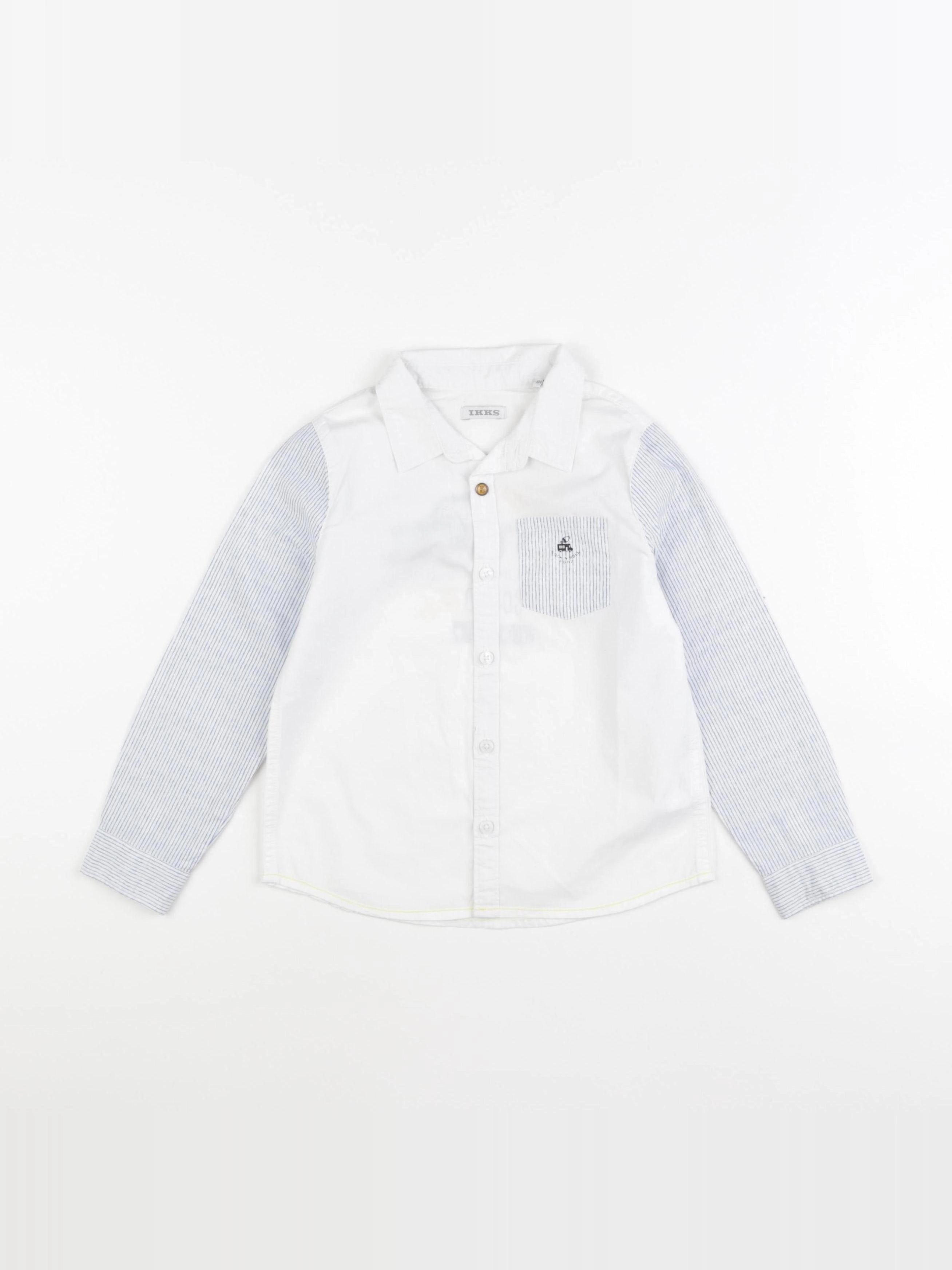 IKKS - chemise imprimé au dos bleu - 4 ans