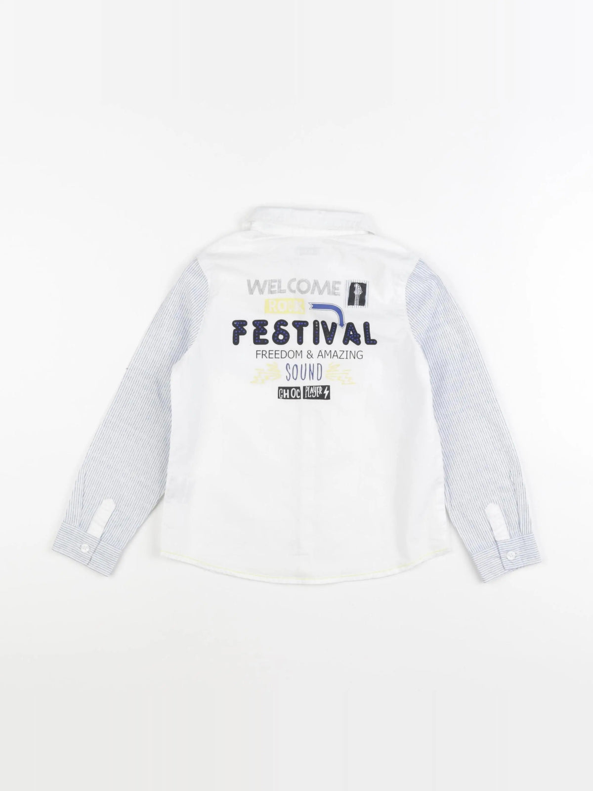 IKKS - chemise imprimé au dos bleu - 4 ans