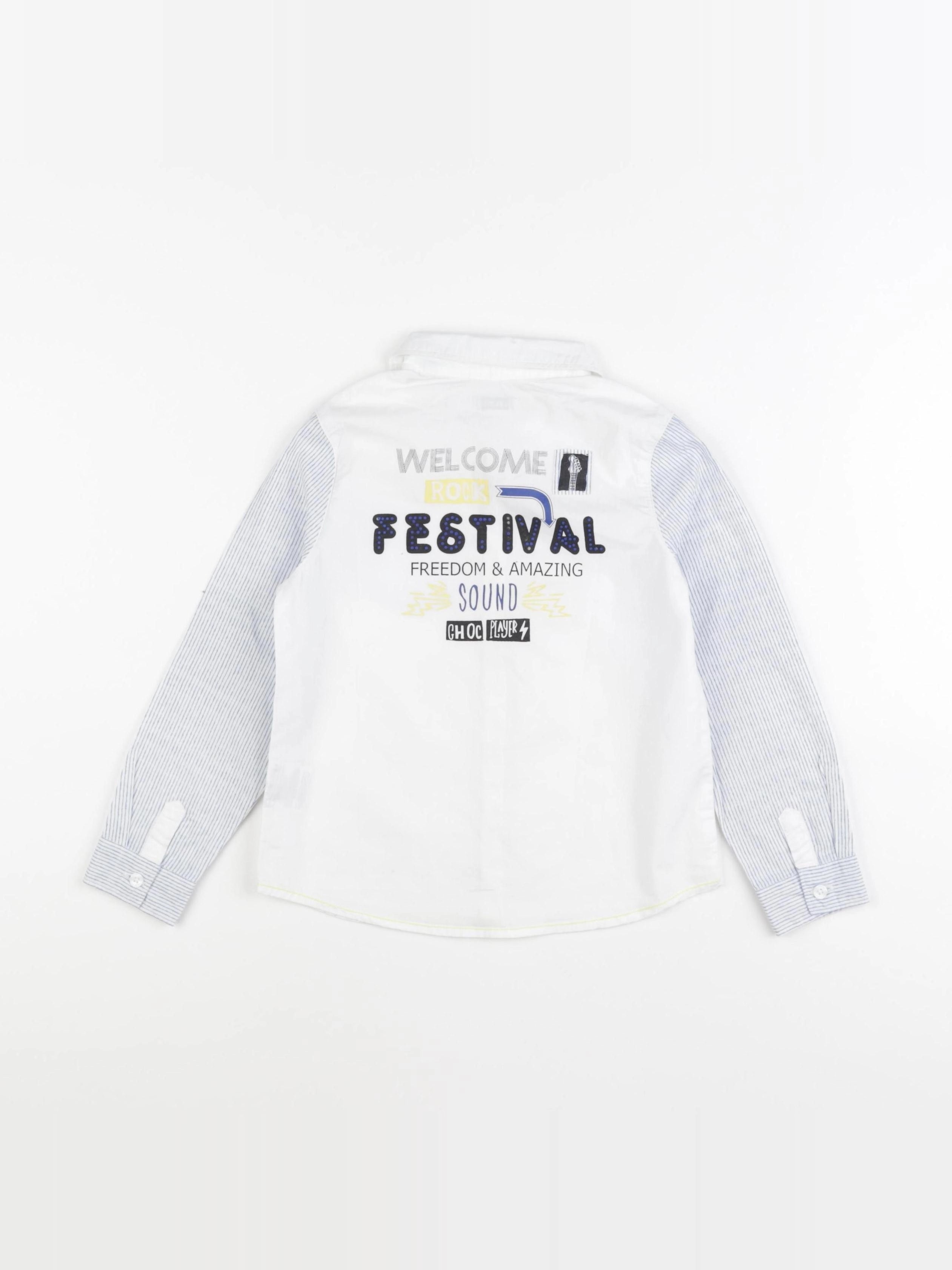 IKKS - chemise imprimé au dos bleu - 4 ans