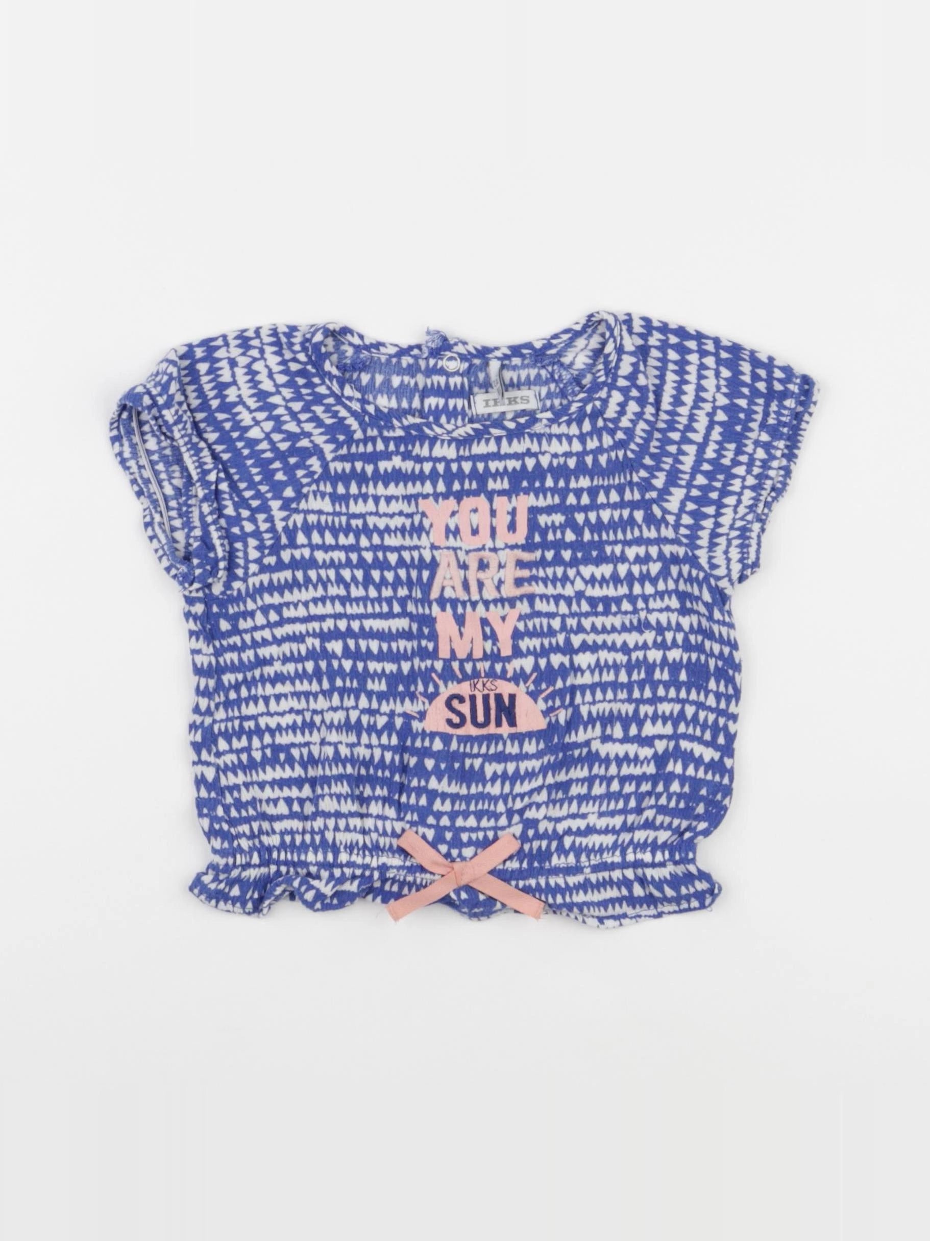 IKKS - blouse bleu - 2 ans