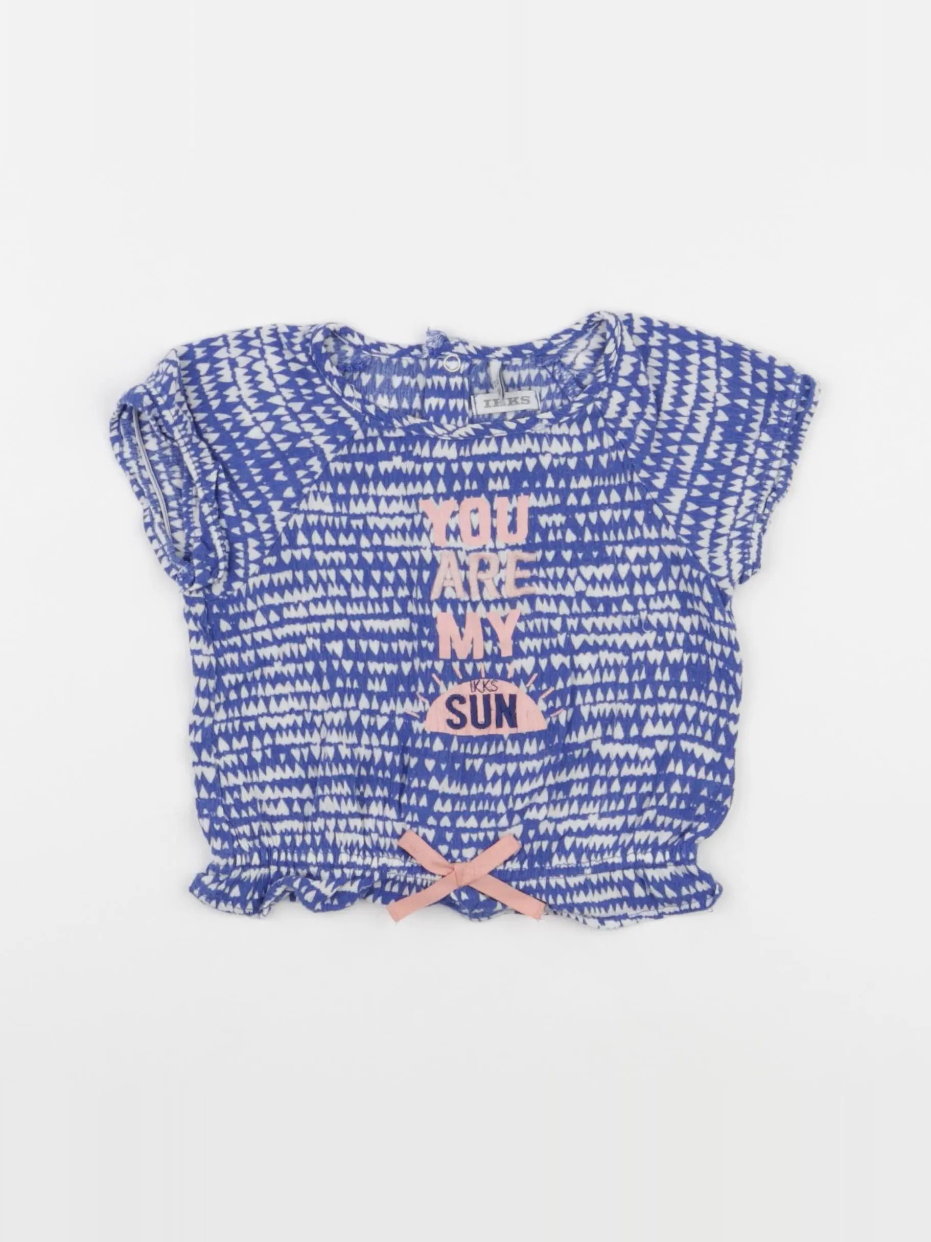 IKKS - blouse bleu - 2 ans