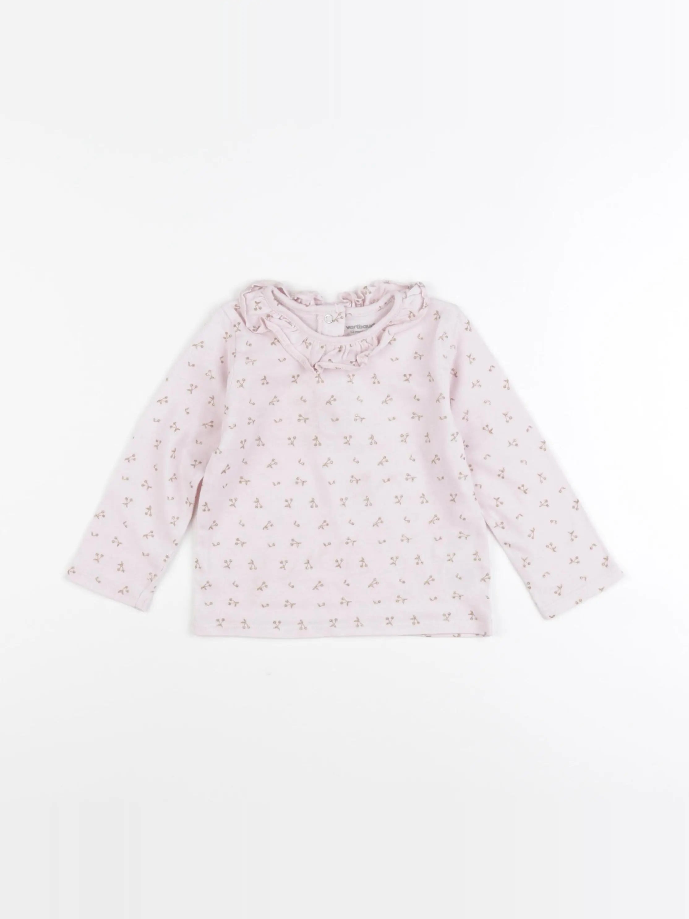 Vertbaudet - tee-shirt rose - 12 mois