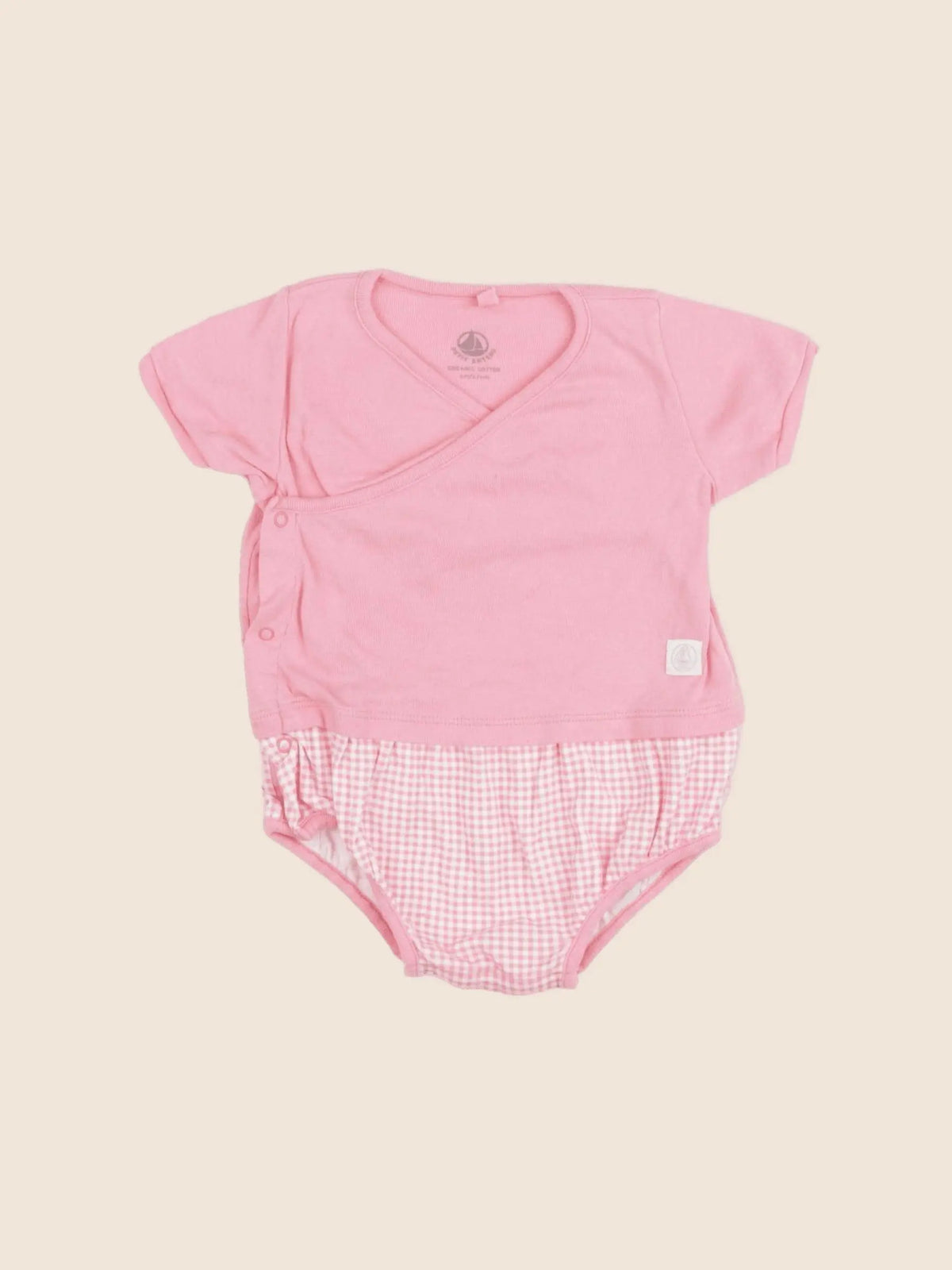 Petit Bateau - combinaison rose - 6 mois