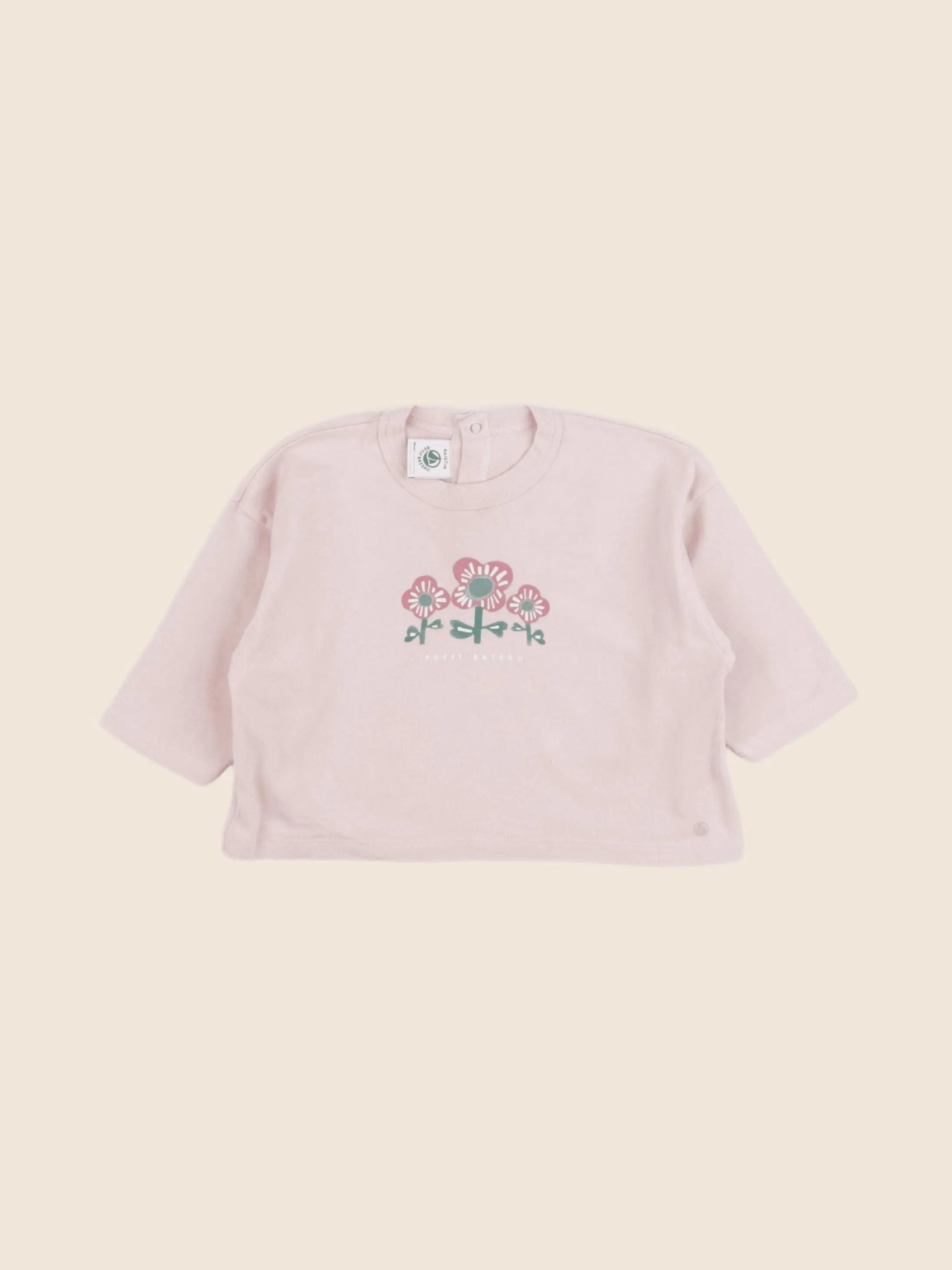 Petit Bateau - tee-shirt rose - 6 mois