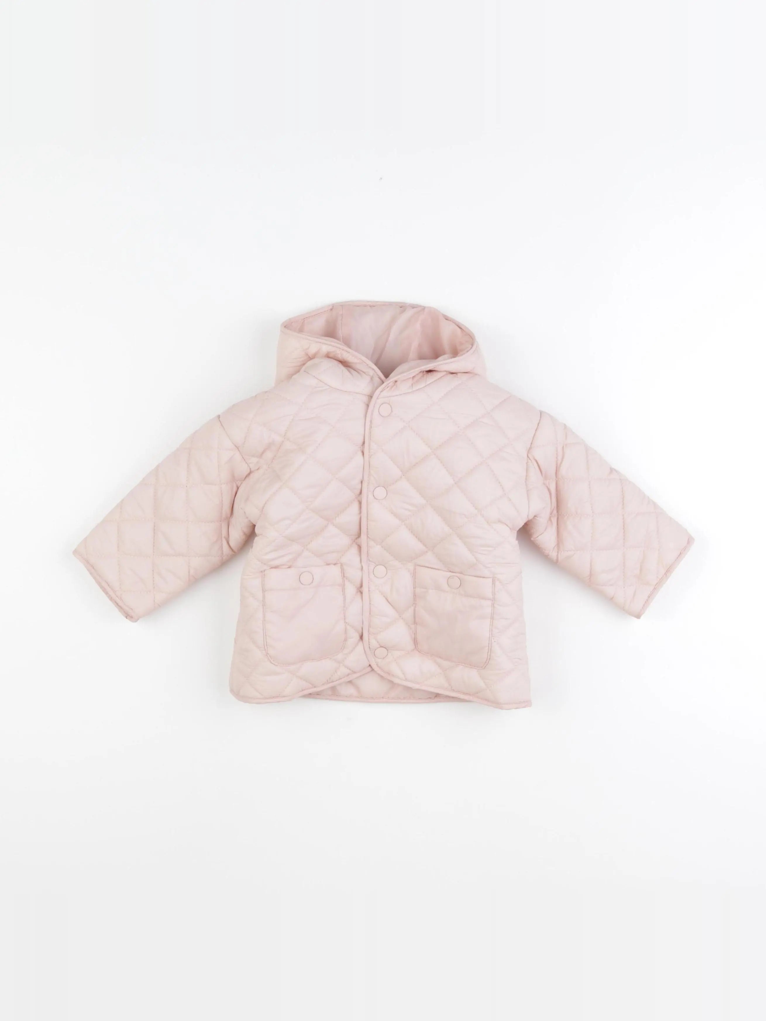 Vertbaudet - doudoune rose - 9 mois