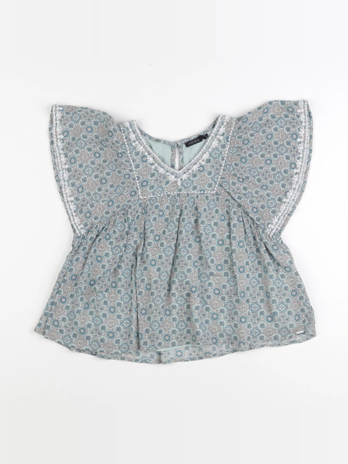 IKKS - blouse bleu - 8 ans
