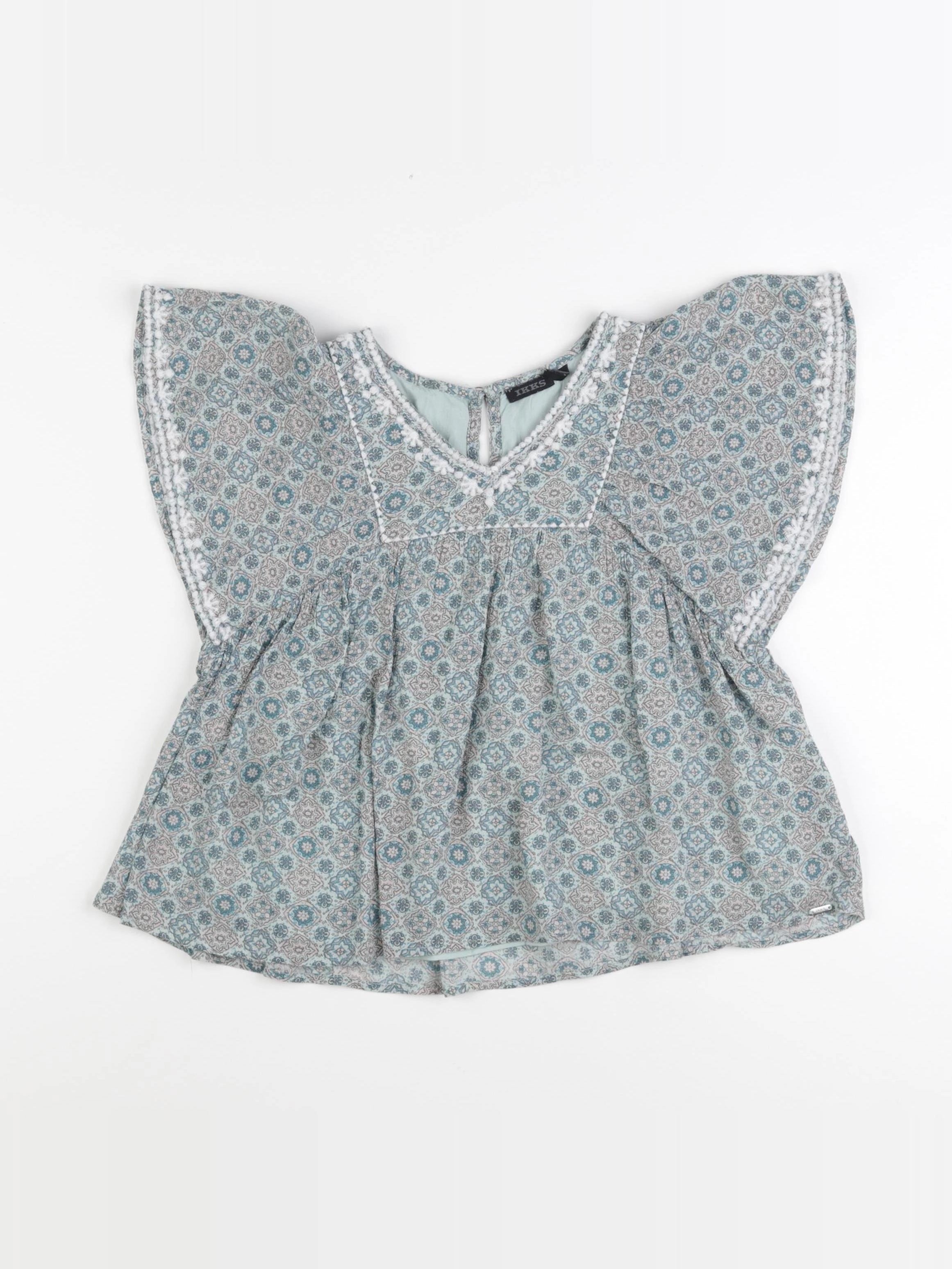 IKKS - blouse bleu - 8 ans