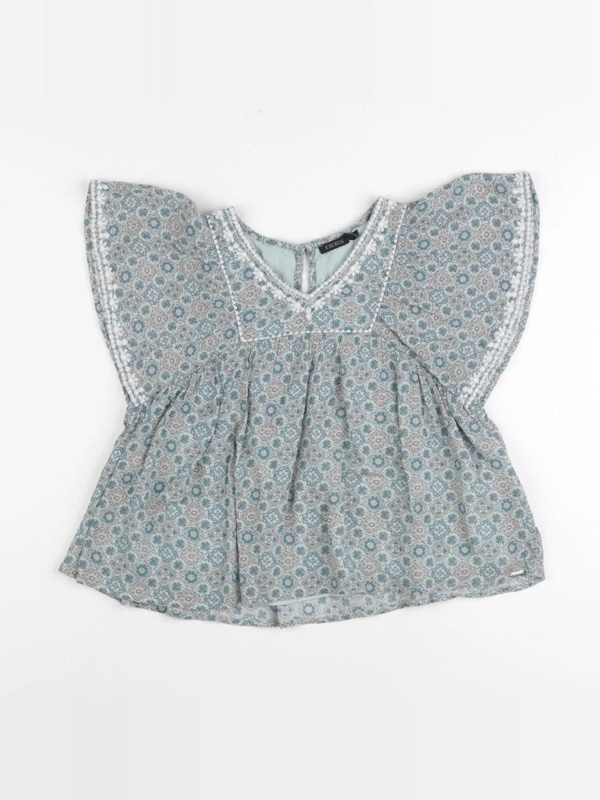 IKKS - blouse bleu - 8 ans