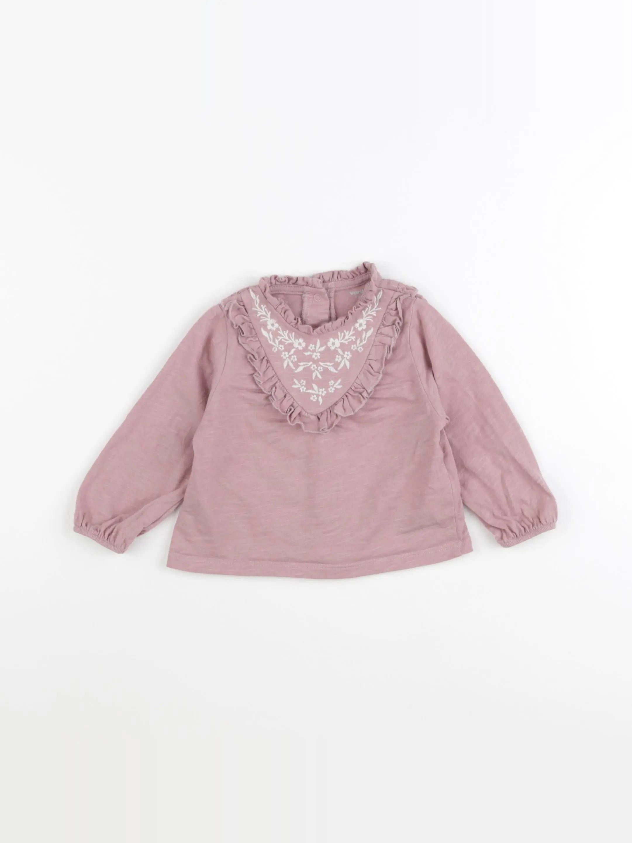Vertbaudet - tee-shirt rose - 9 mois