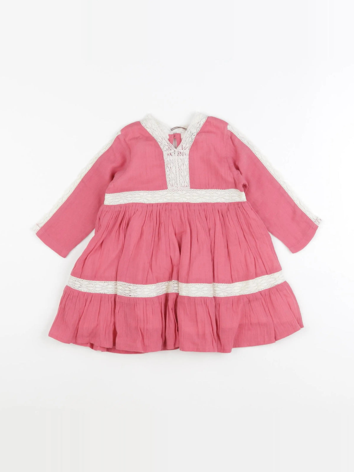 Pink Chicken - robe rose - 6 mois