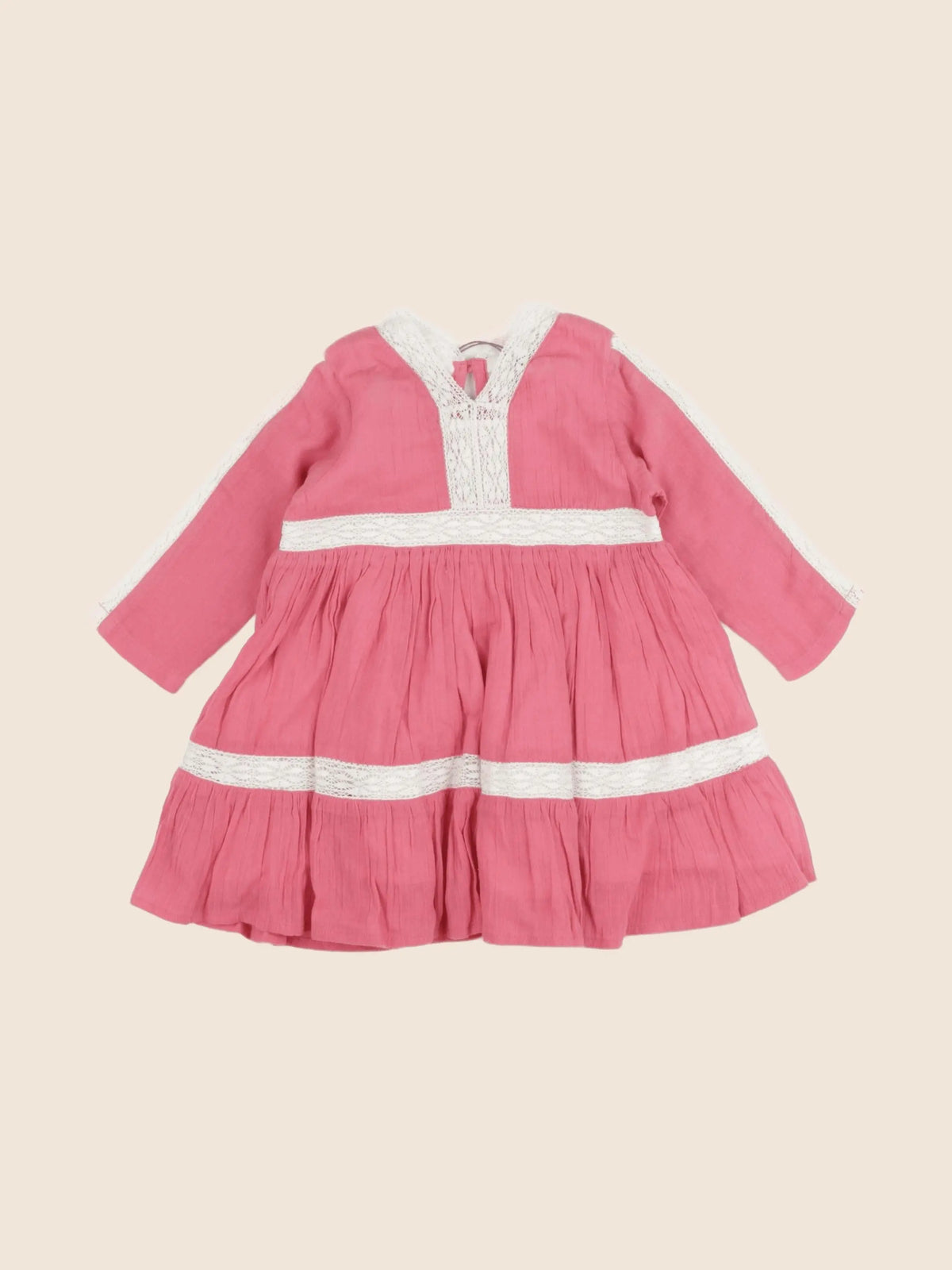 Pink Chicken - robe rose - 6 mois