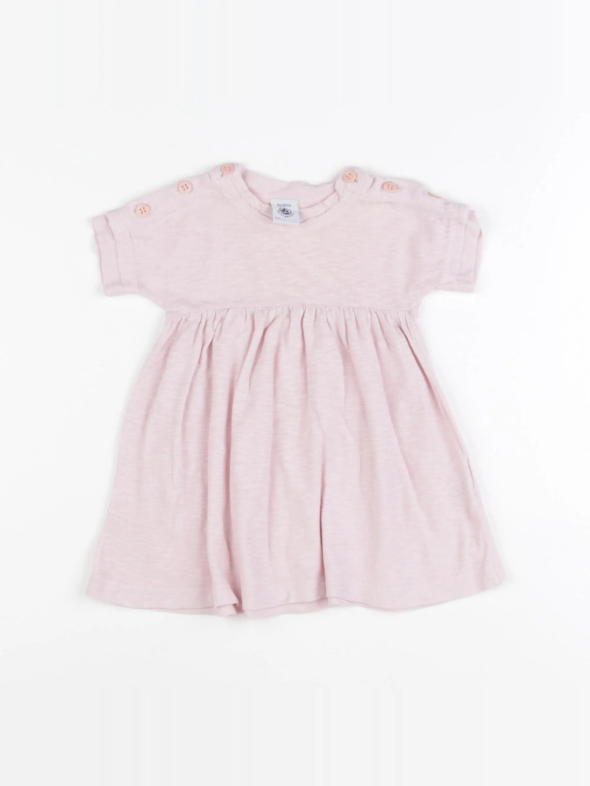 Petit Bateau - robe rose - 3 mois