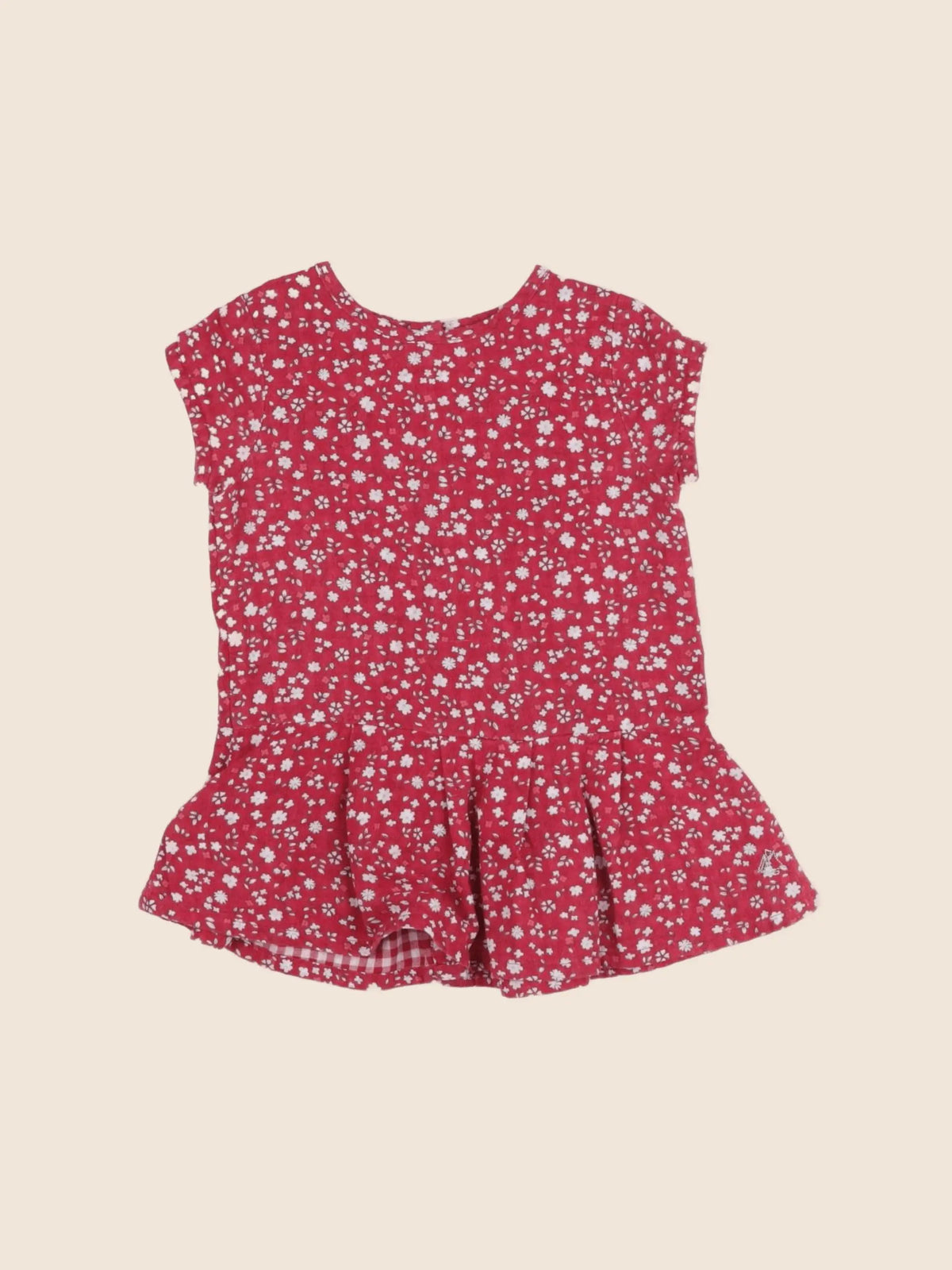 Petit Bateau - robe rouge - 12 mois